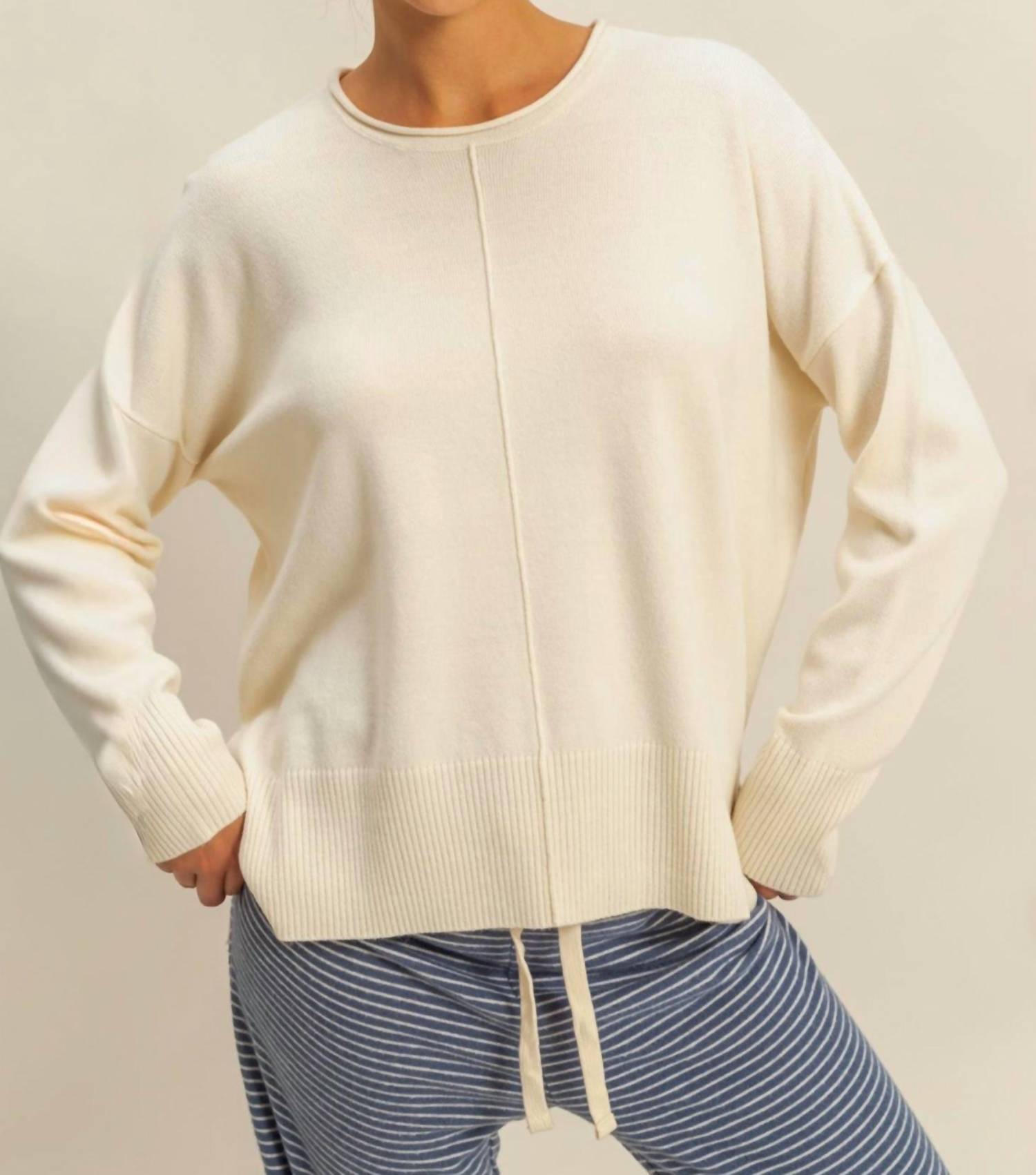 Hyfve Amélie Rolled Neck Long Sleeve Sweater Sweet Cream