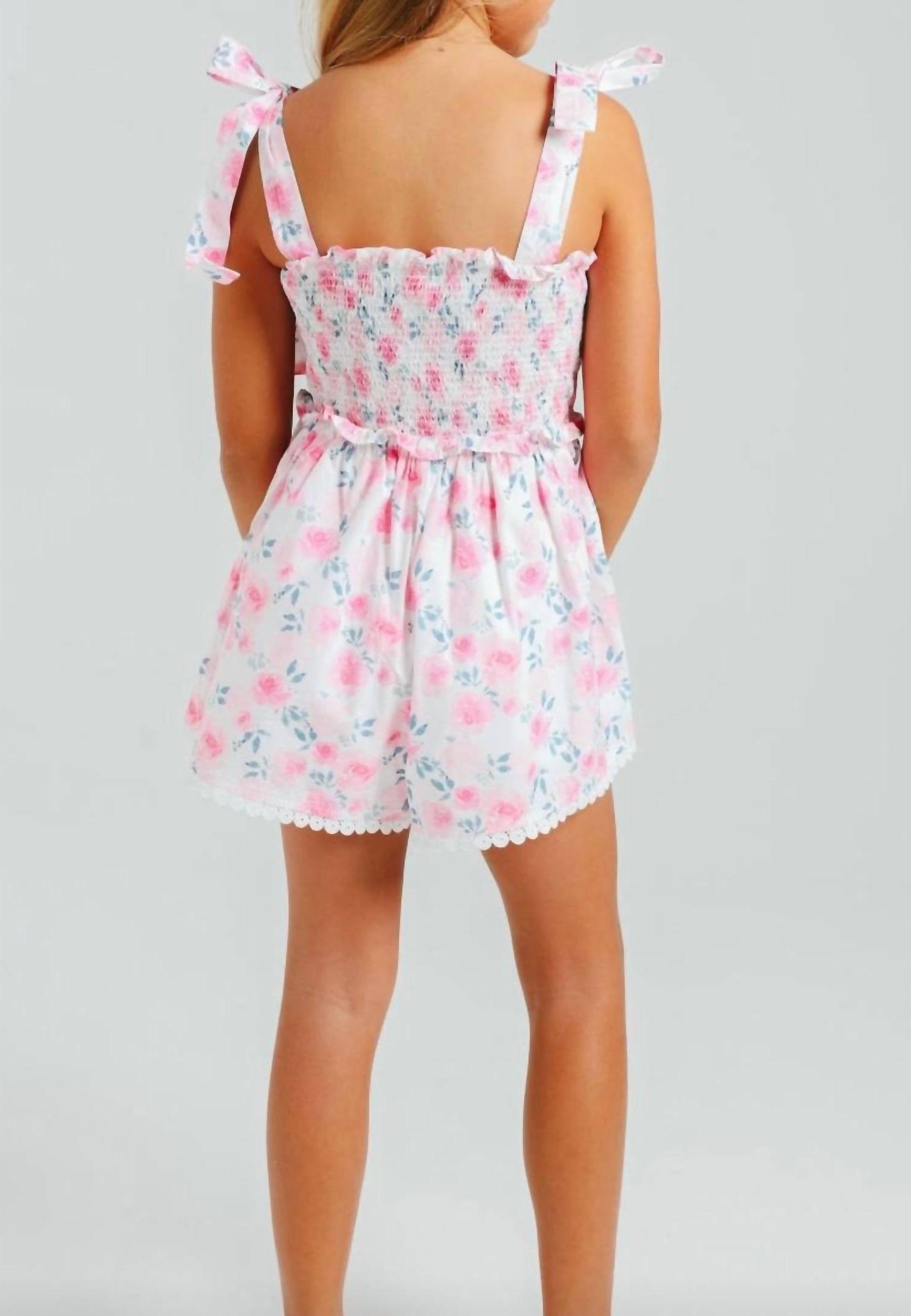 Summer Loving Girl's Shellona Romper Pink - Picture 4 of 13