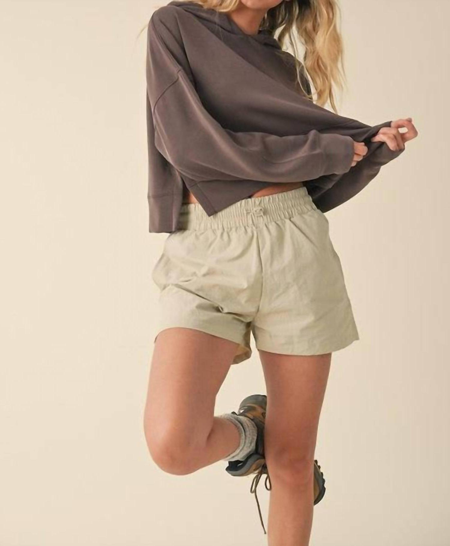 Kimberly C Super Soft Air Scuba Oversized Crop Hoodie Chocolate