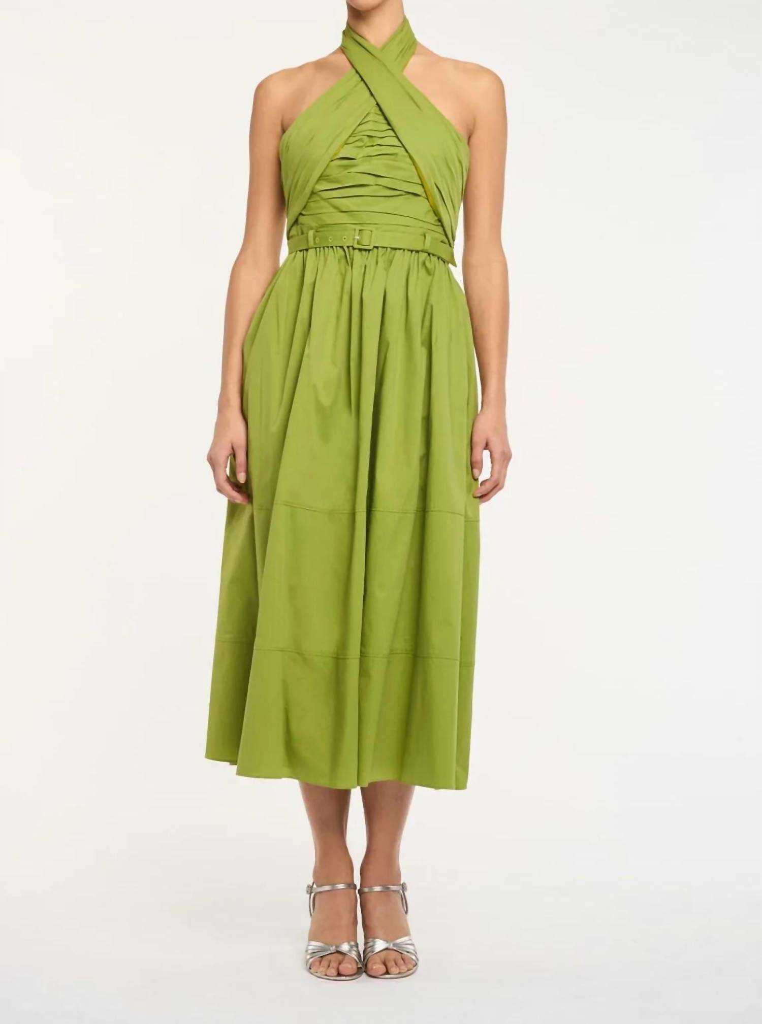 Cinq A Sept Marcie Dress Dark Lime