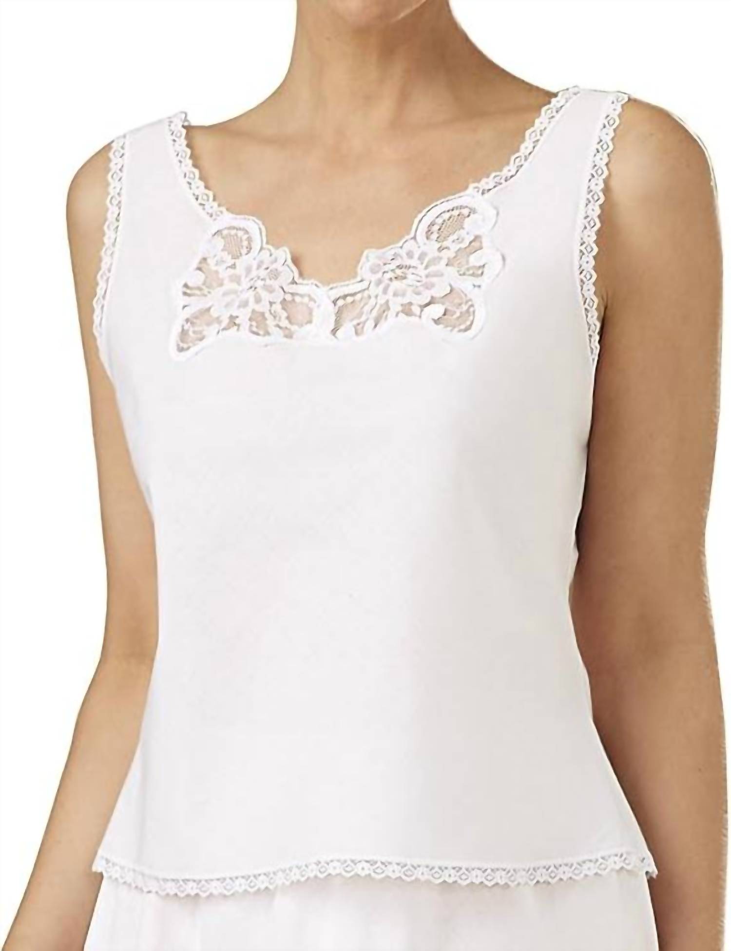 Shadowline Lingerie Velrose Cotton Batiste Camisole White