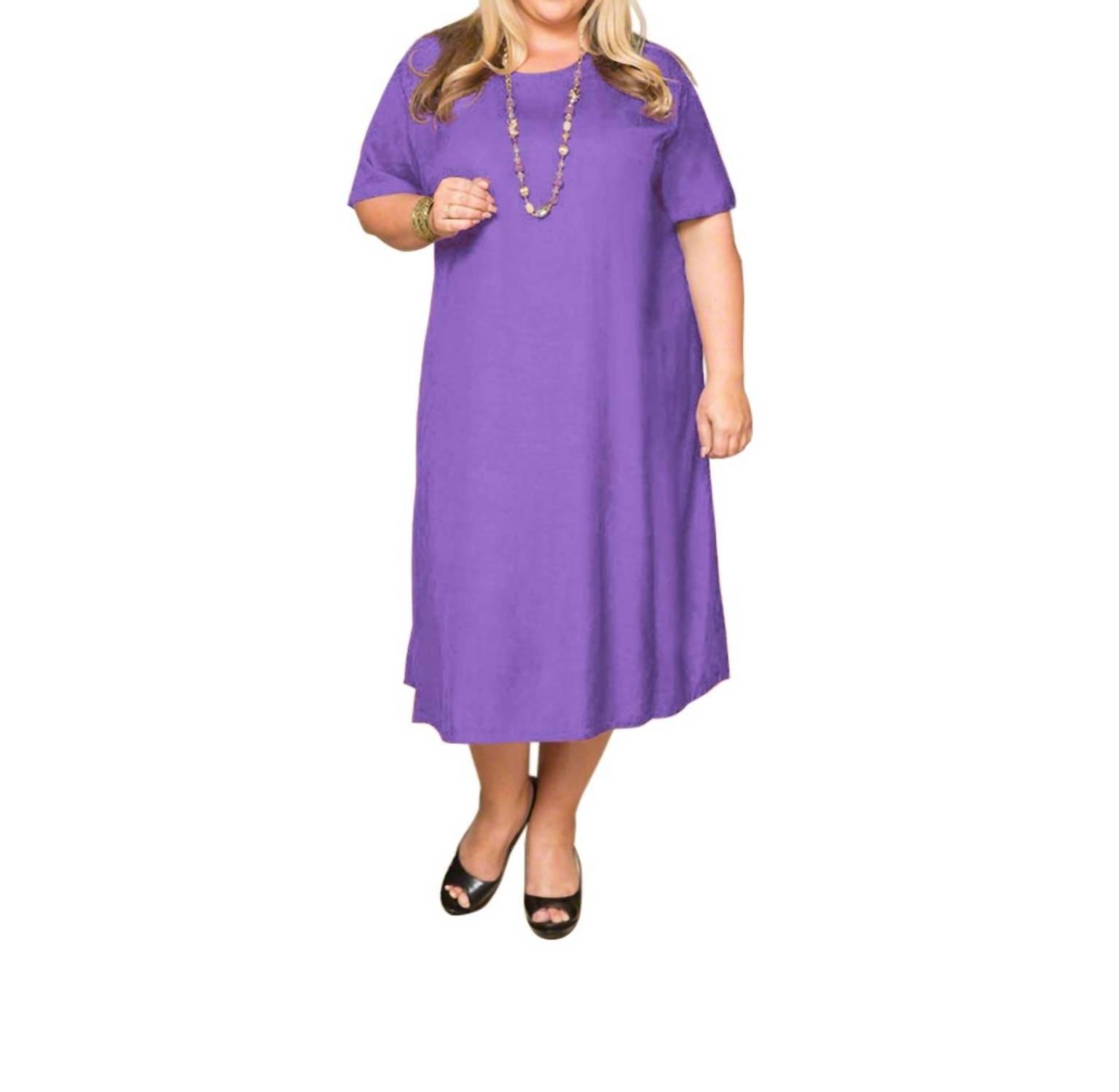 On The Plus Side belle rayon plus size dress Eggplant - Picture 2 of 25