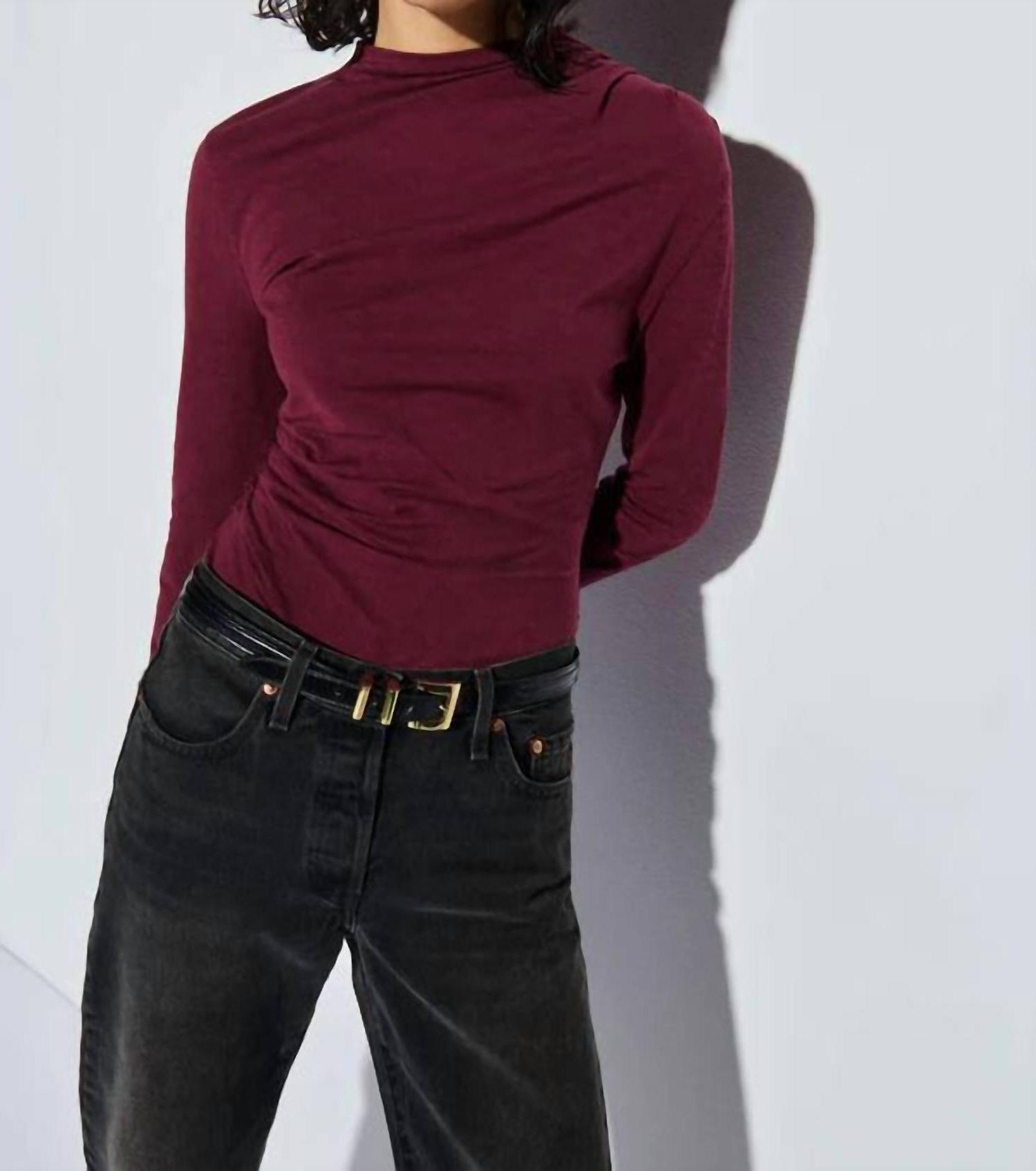 Nation Ltd charlotte long sleeve Bordeaux - Picture 2 of 13