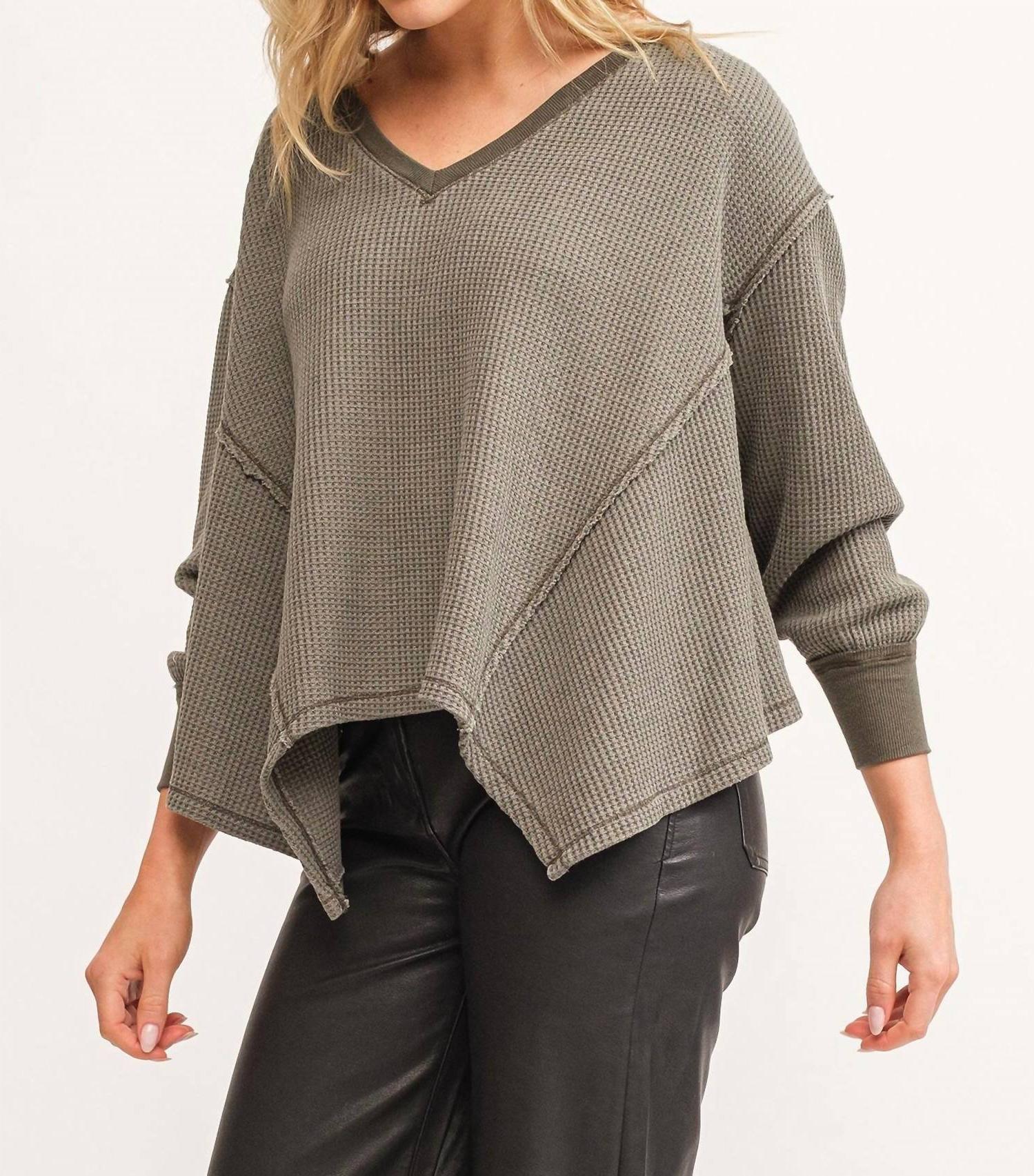 Dear John Denim mira oversized top Dark Olive - Picture 4 of 11