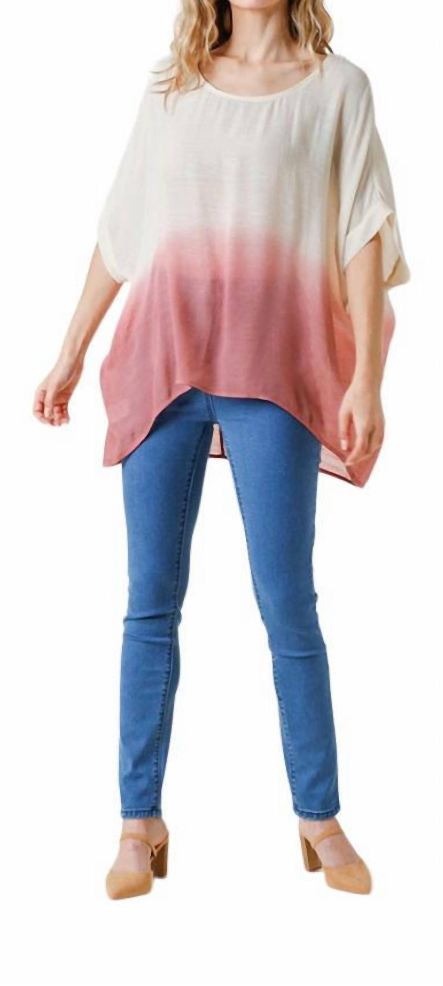 Umgee ombre dolman sleeve top Natural - 第 2/16 張圖片