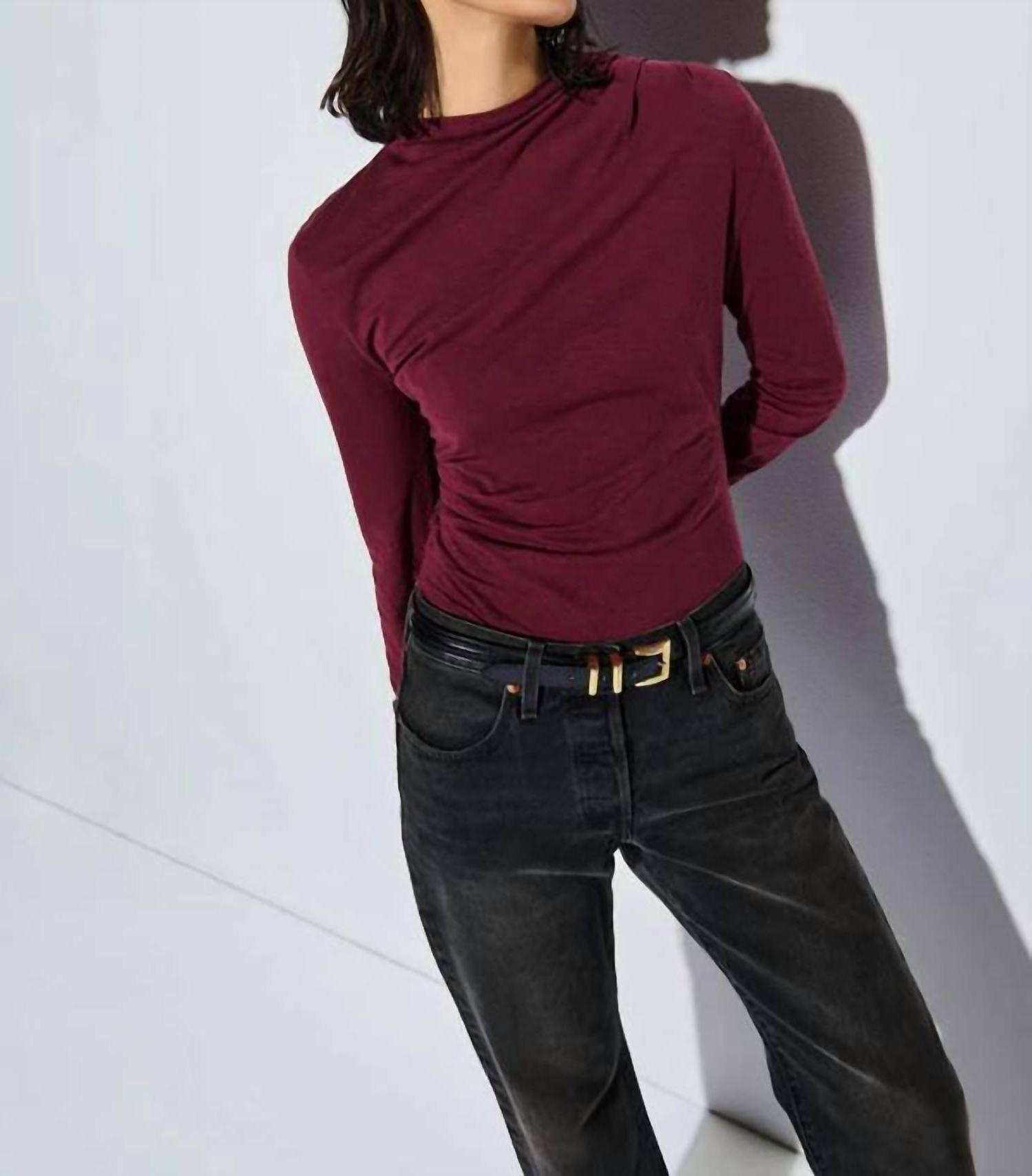 Nation Ltd charlotte long sleeve Bordeaux - Picture 3 of 13