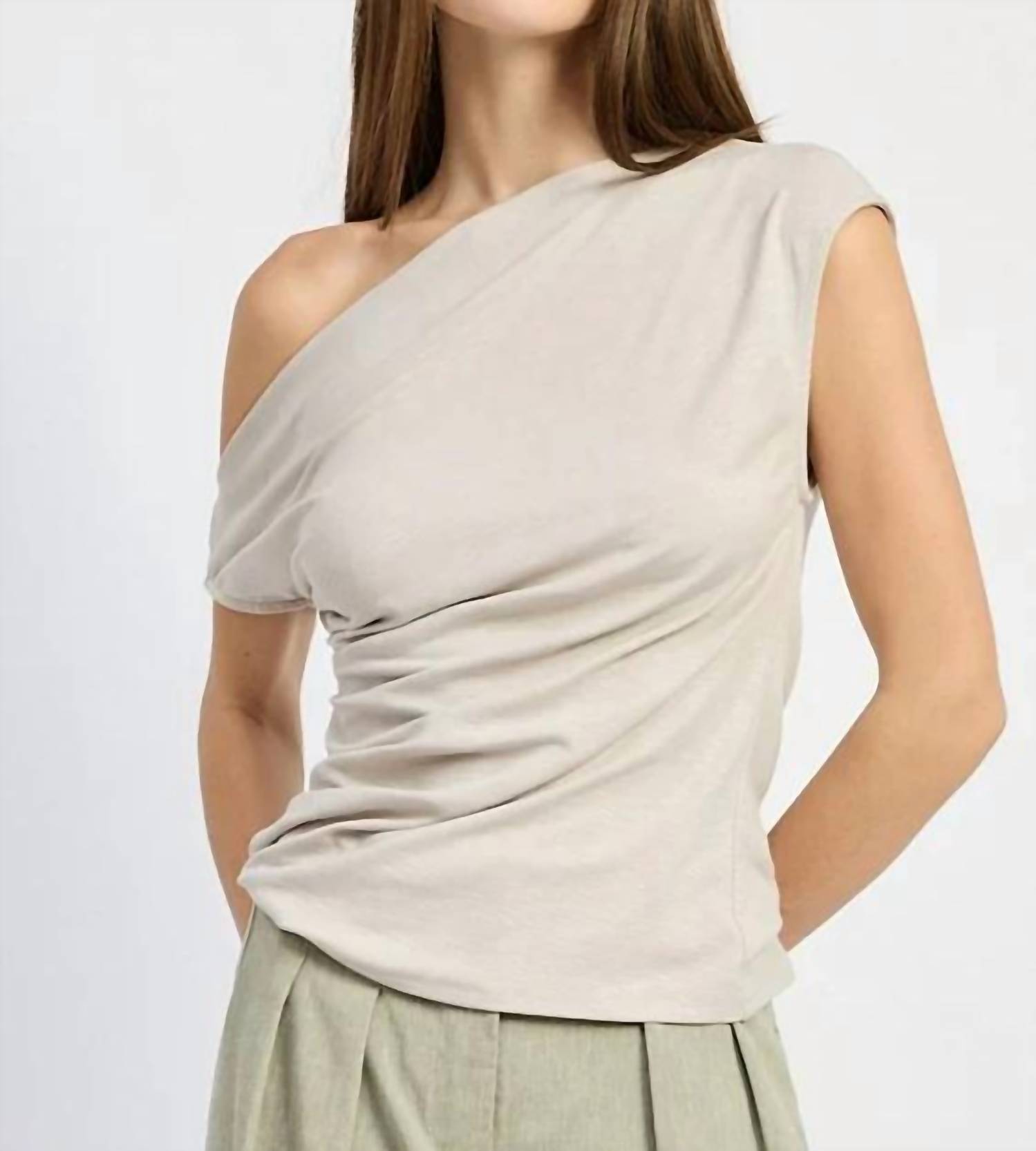 En Saison Paris Knit Top Taupe