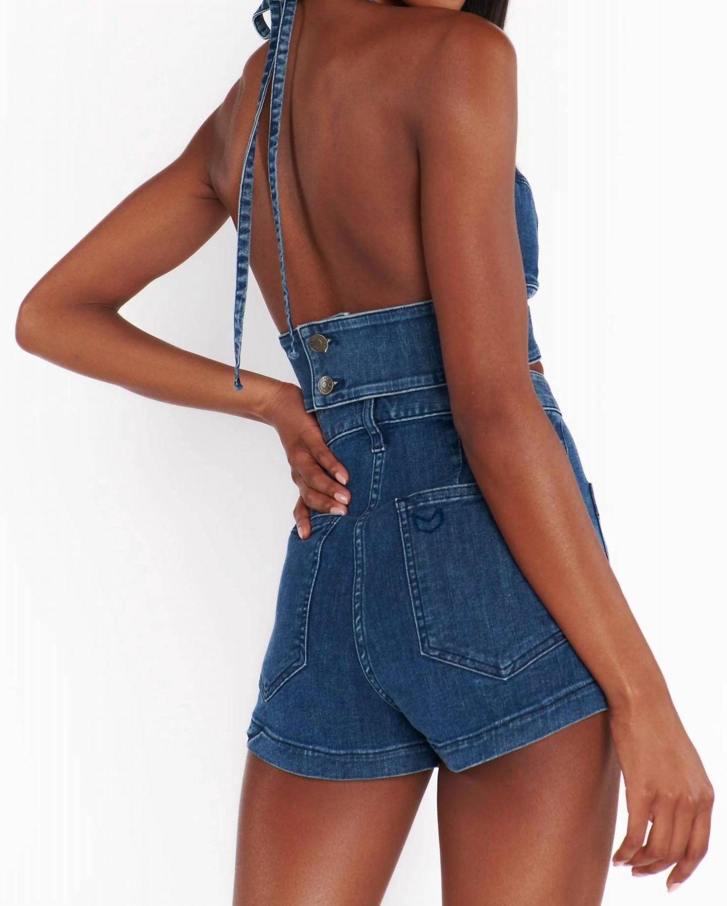 Show Me Your Mumu Palm Springs Top Moonlit Blue - Picture 4 of 11