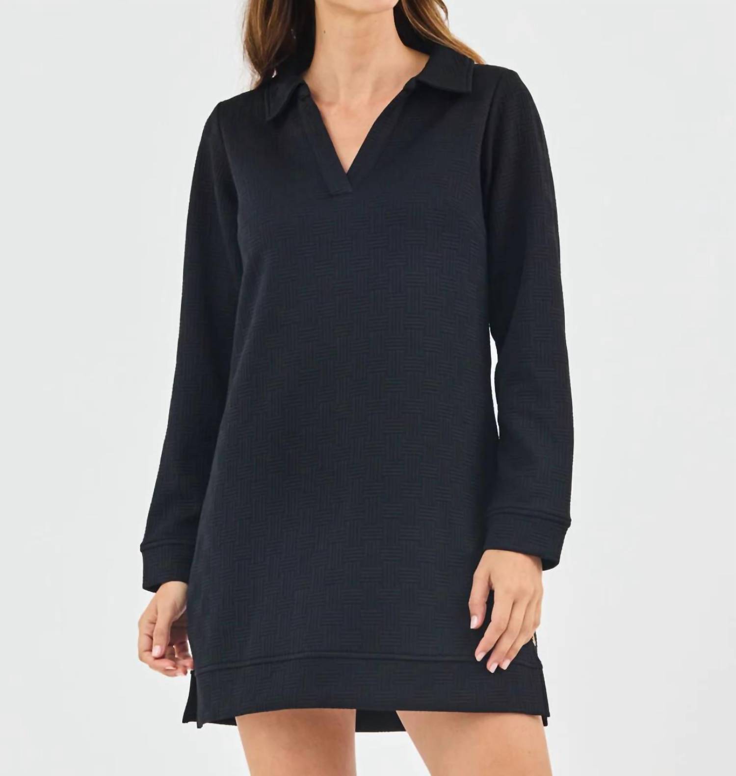 Mary Square Lindsey Dress Black
