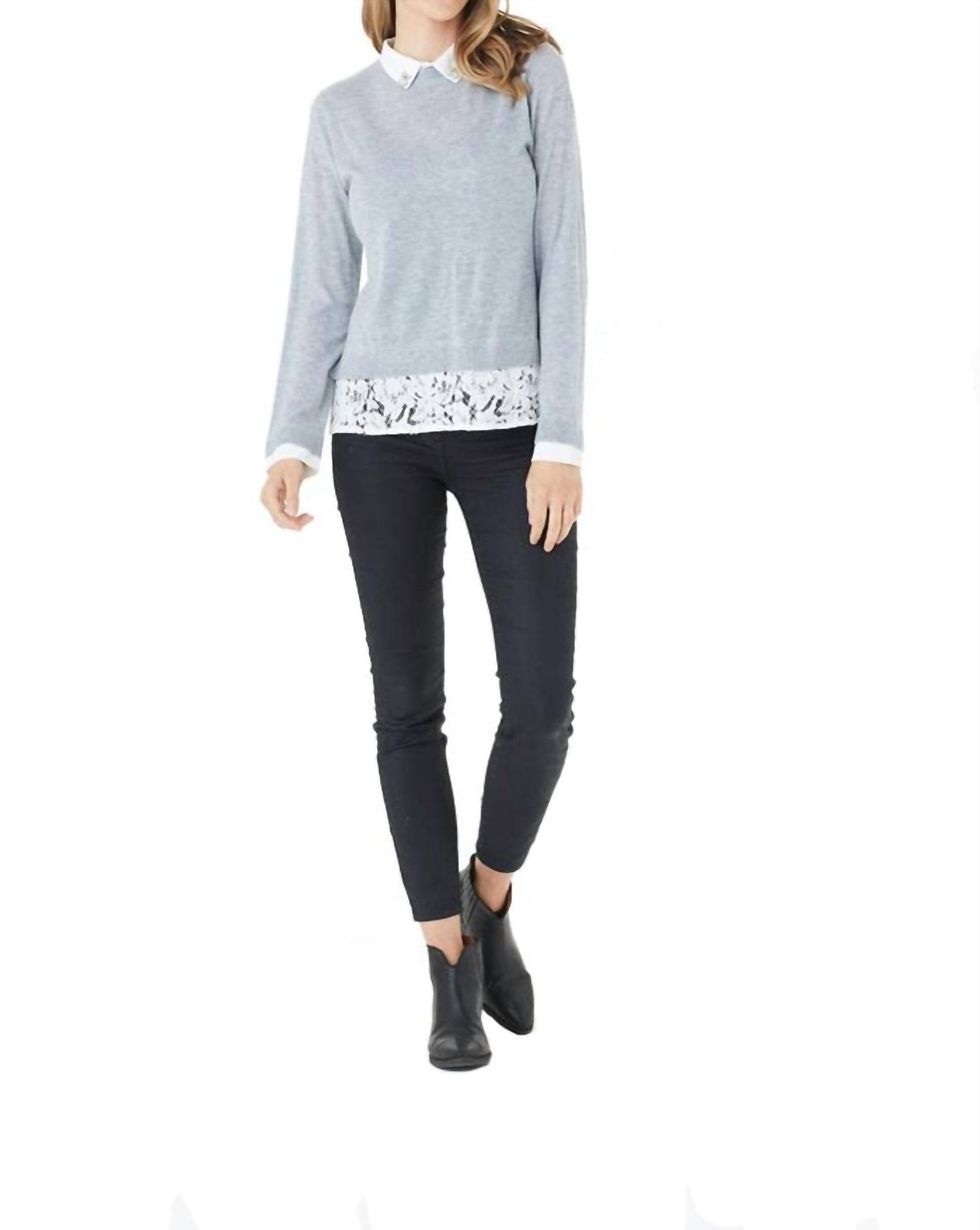 Love Token Amanda Rhinestone Sweater Grey - Picture 2 of 7