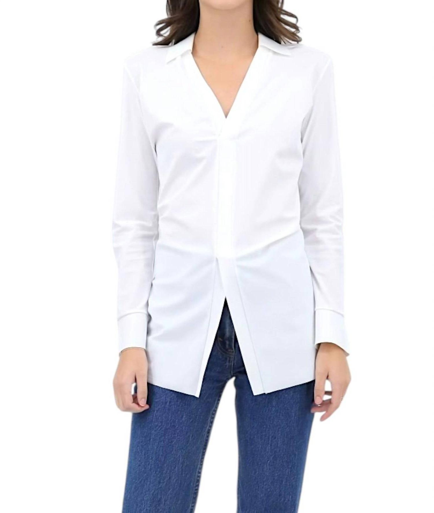Chiara Boni Katu V-Neck Blouse White - Picture 2 of 7