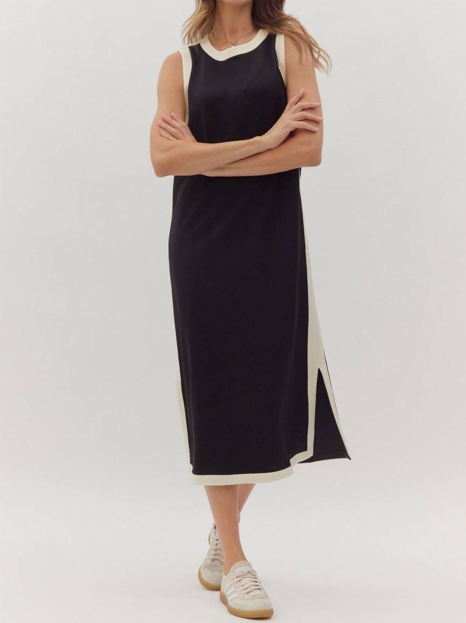 Entro Polly Tank Dress Black - Picture 2 of 11