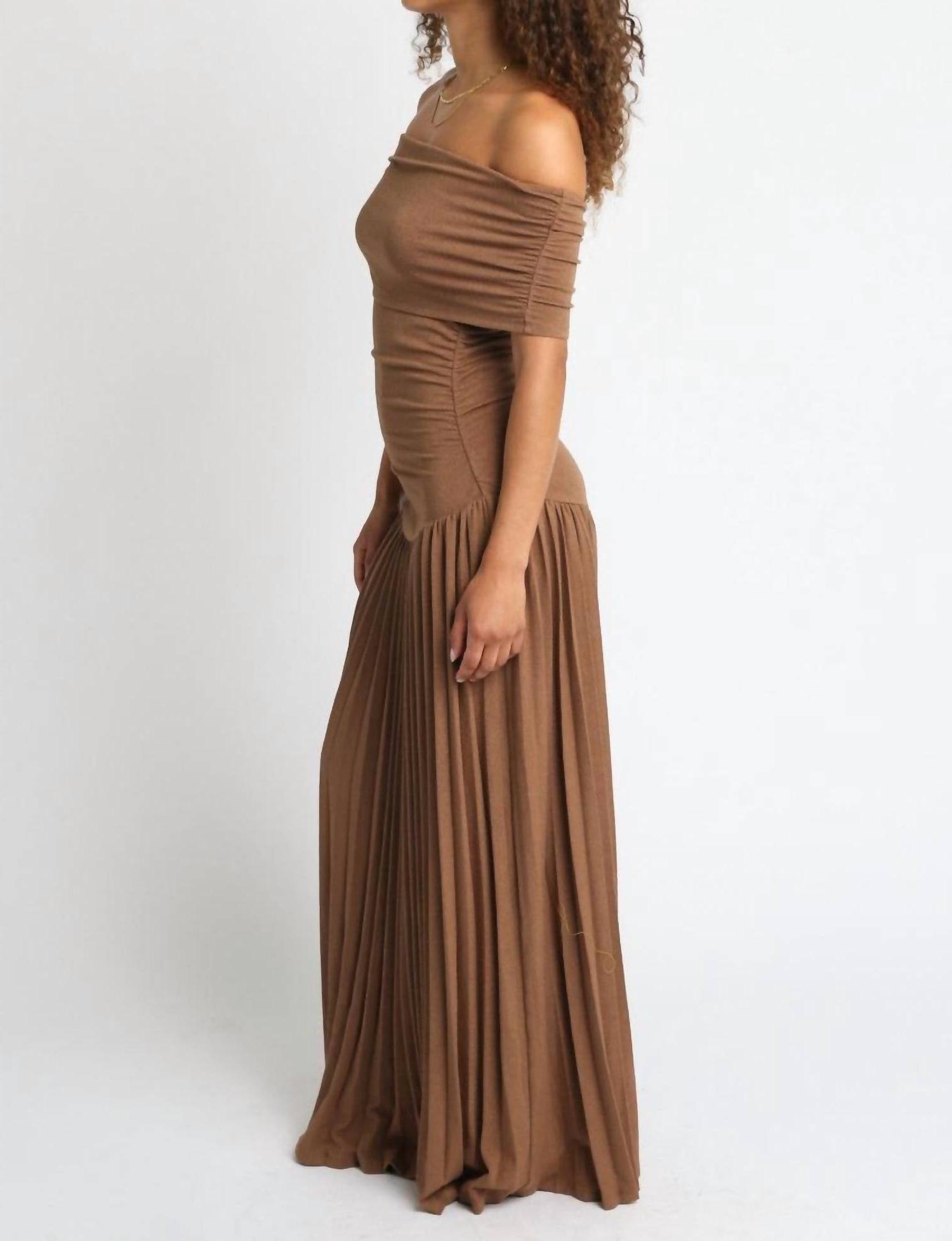 Olivaceous Drop Waist Maxi Dress Mocha | eBay