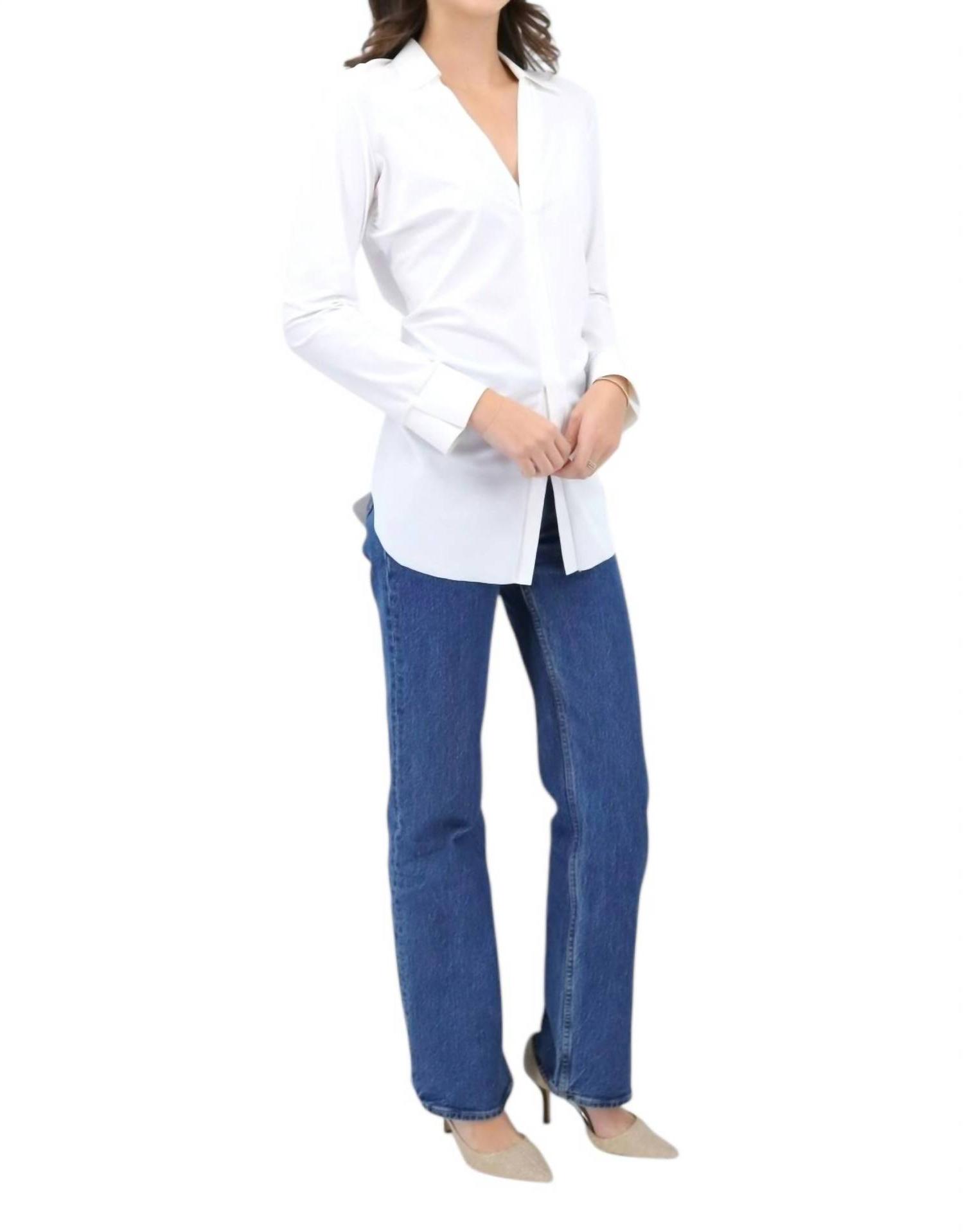 Chiara Boni Katu V-Neck Blouse White - Picture 4 of 7