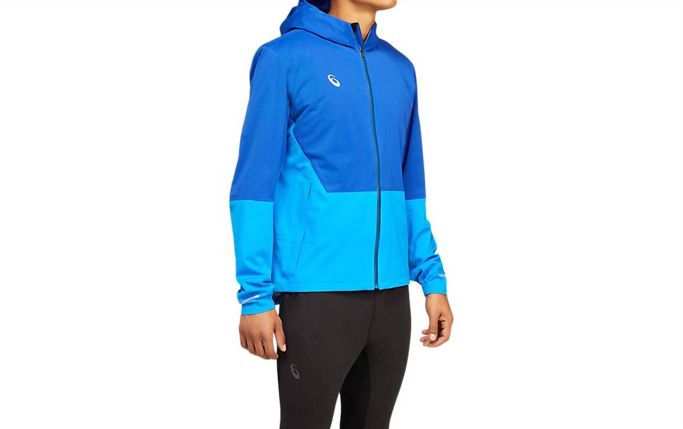 Asics men's winter accelerate jacket ELECTRIC BLUE - Picture 3 of 9