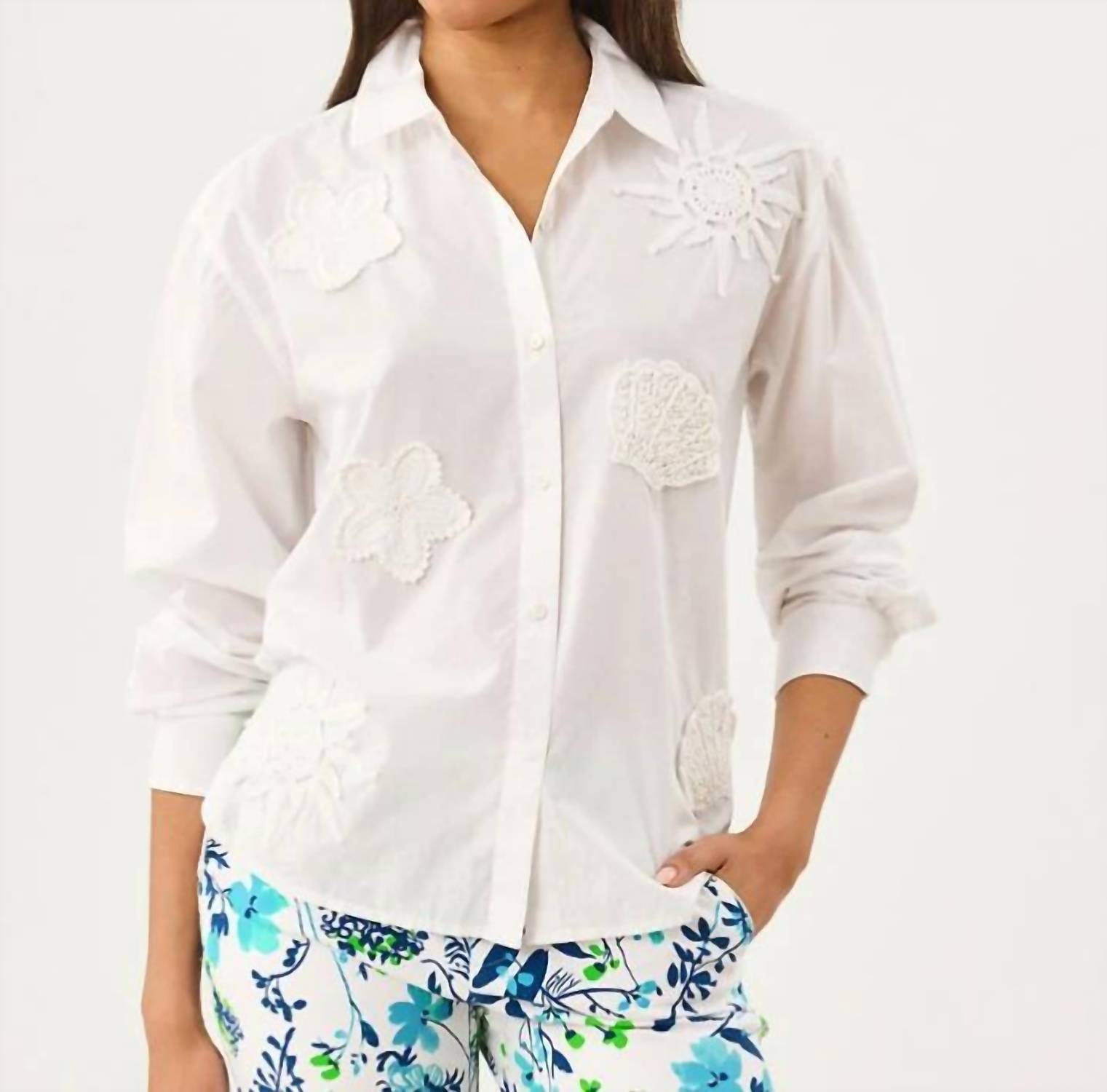 Lilly Pulitzer Bondi Button Down Shirt White