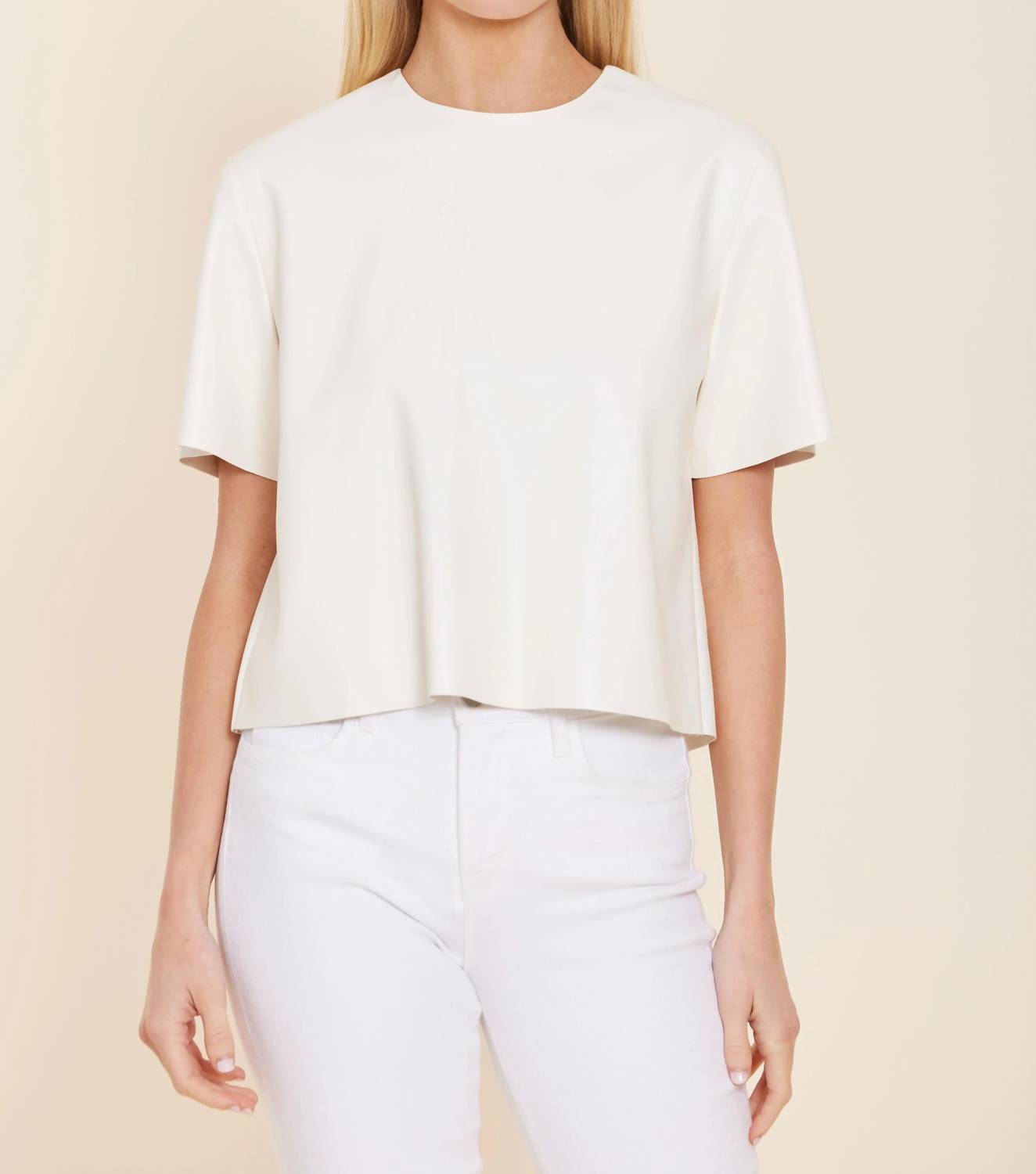 Dolce Cabo Ainsley Short Sleeve Top Cream