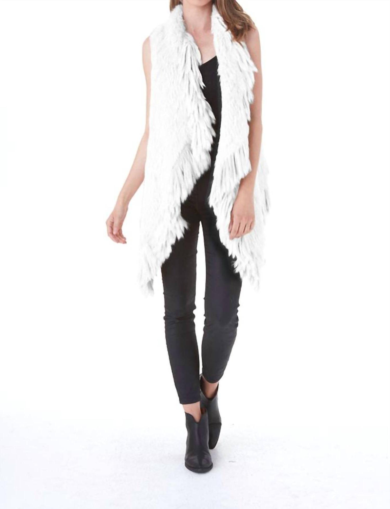 Love Token quinn fur vest White - Picture 2 of 9