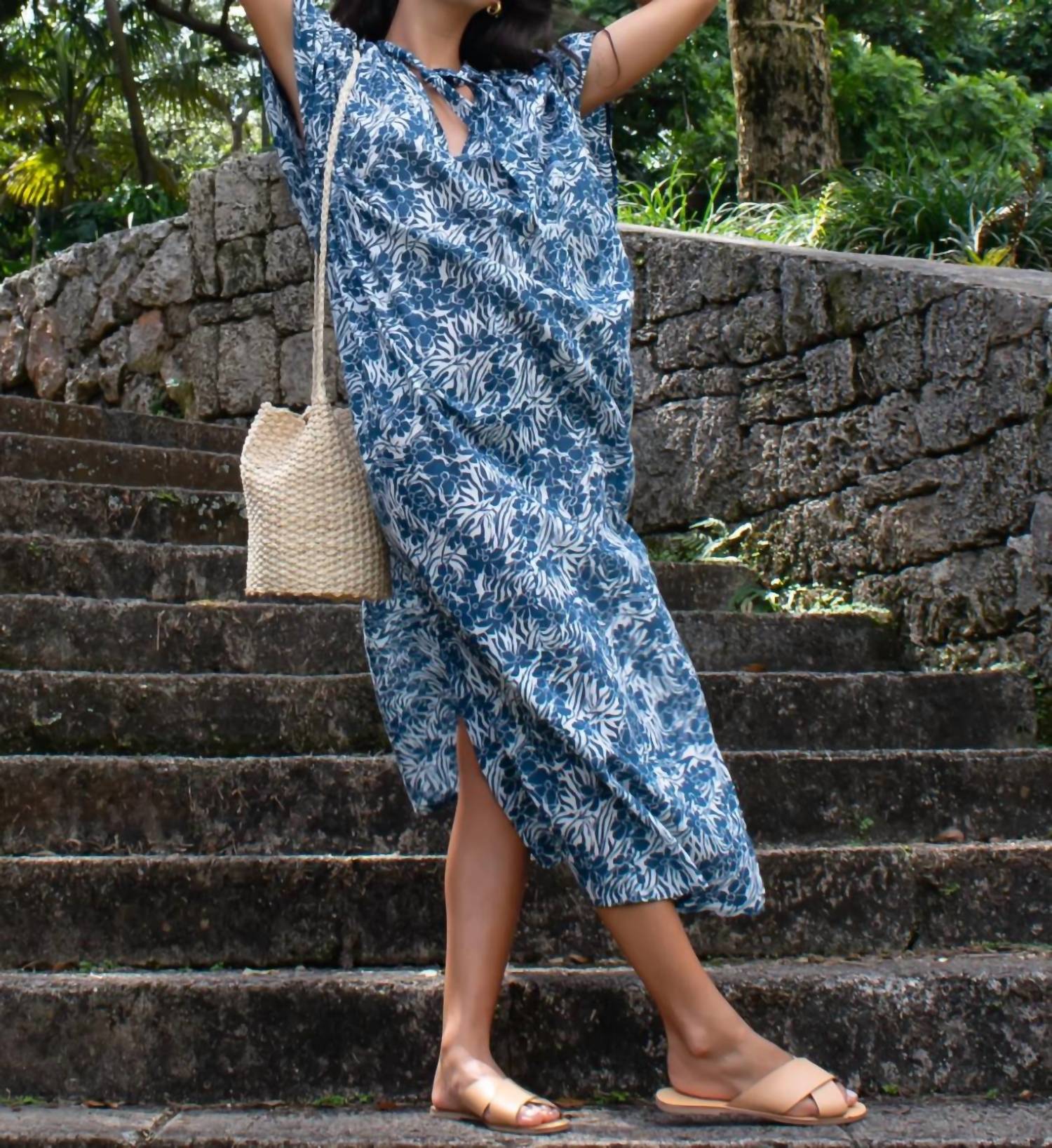 Guadalupe Design Venus Tropical Dress Blue - Picture 2 of 10