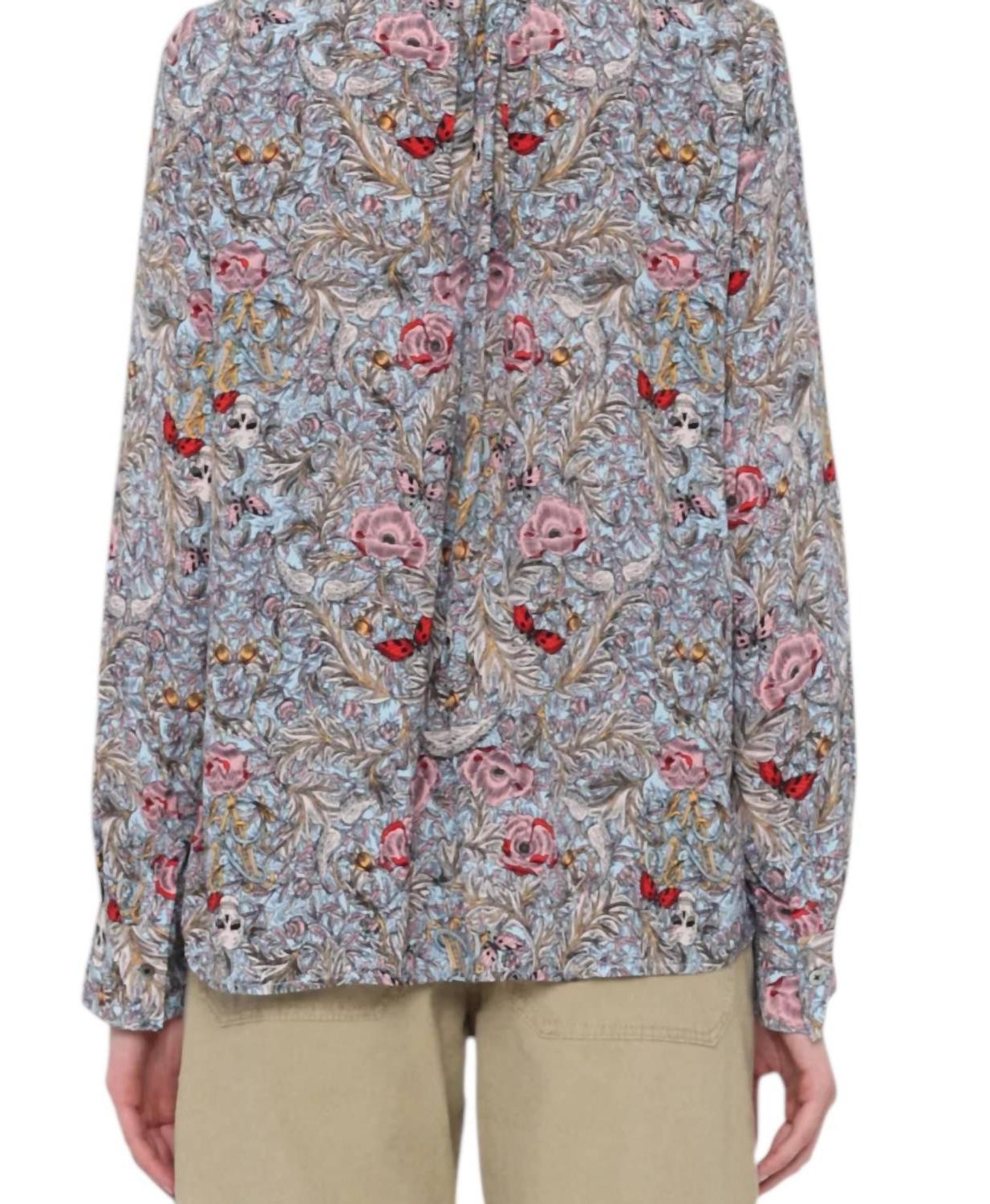 Zadig & Voltaire Tink Soft British Butterflies Blouse Mist - Picture 3 of 7