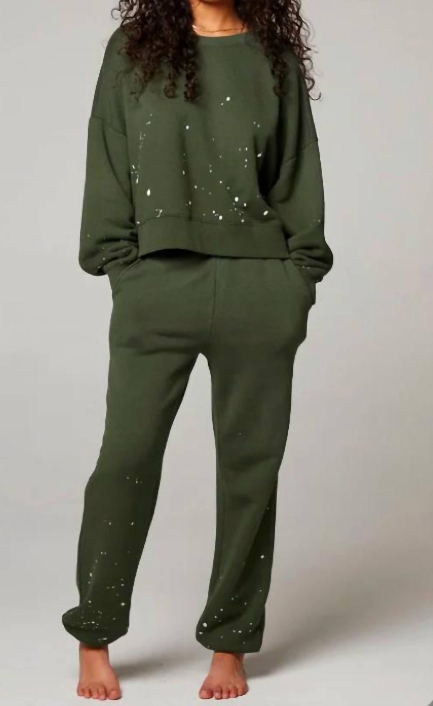 Chaser ombré sweatpants splatter paint FOREST NIGHT - Picture 5 of 11