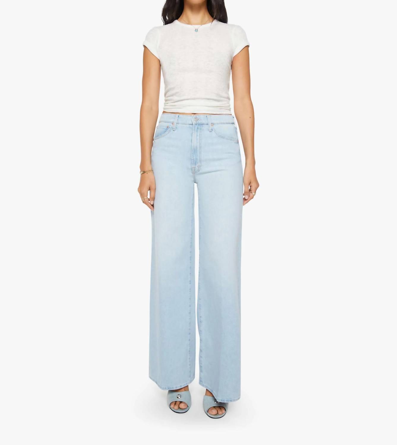 Mother The Ditcher Roller Zip Skimp Jeans Shaken Not Stirred