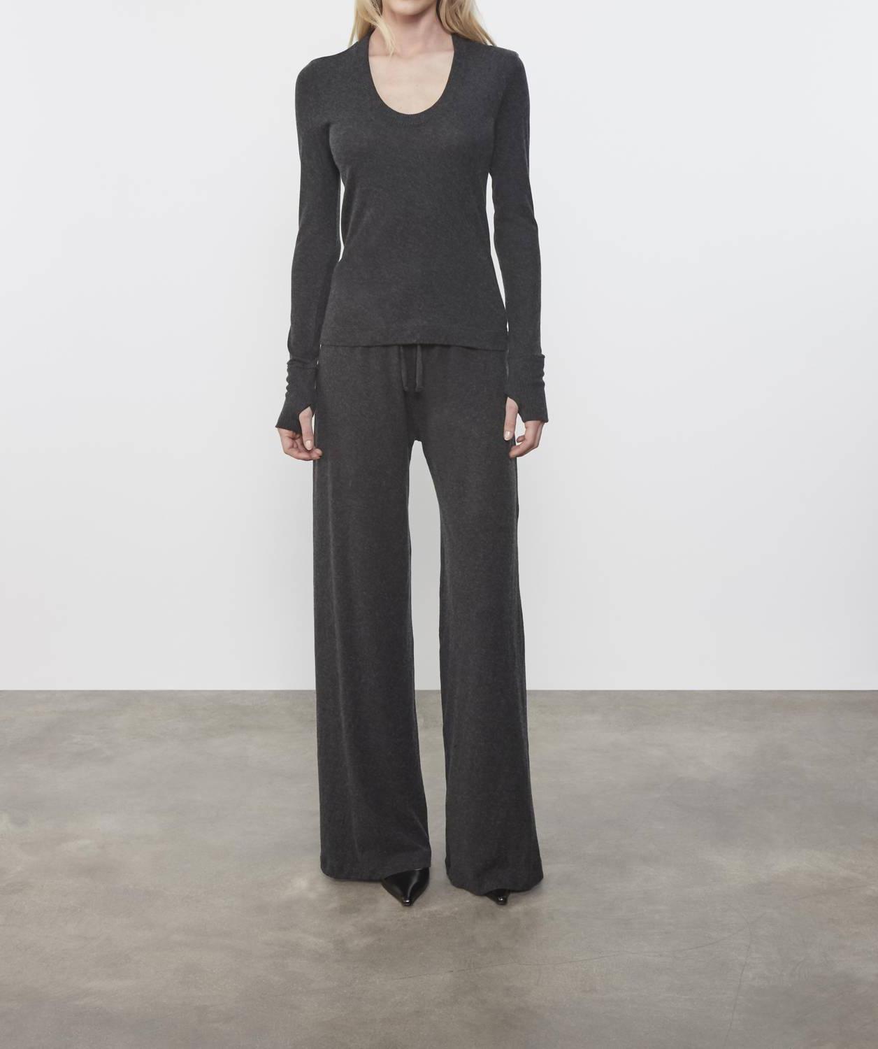 Enza Costa Cashmere Drawcord Pant Charcoal | eBay