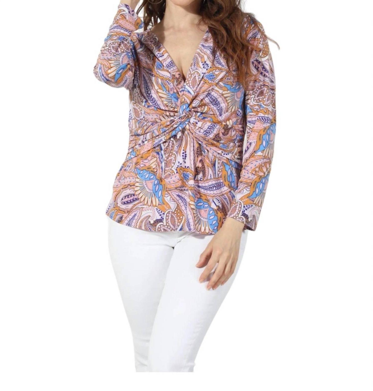Veronica M twist 3/4 sleeve top Brando - Picture 2 of 5