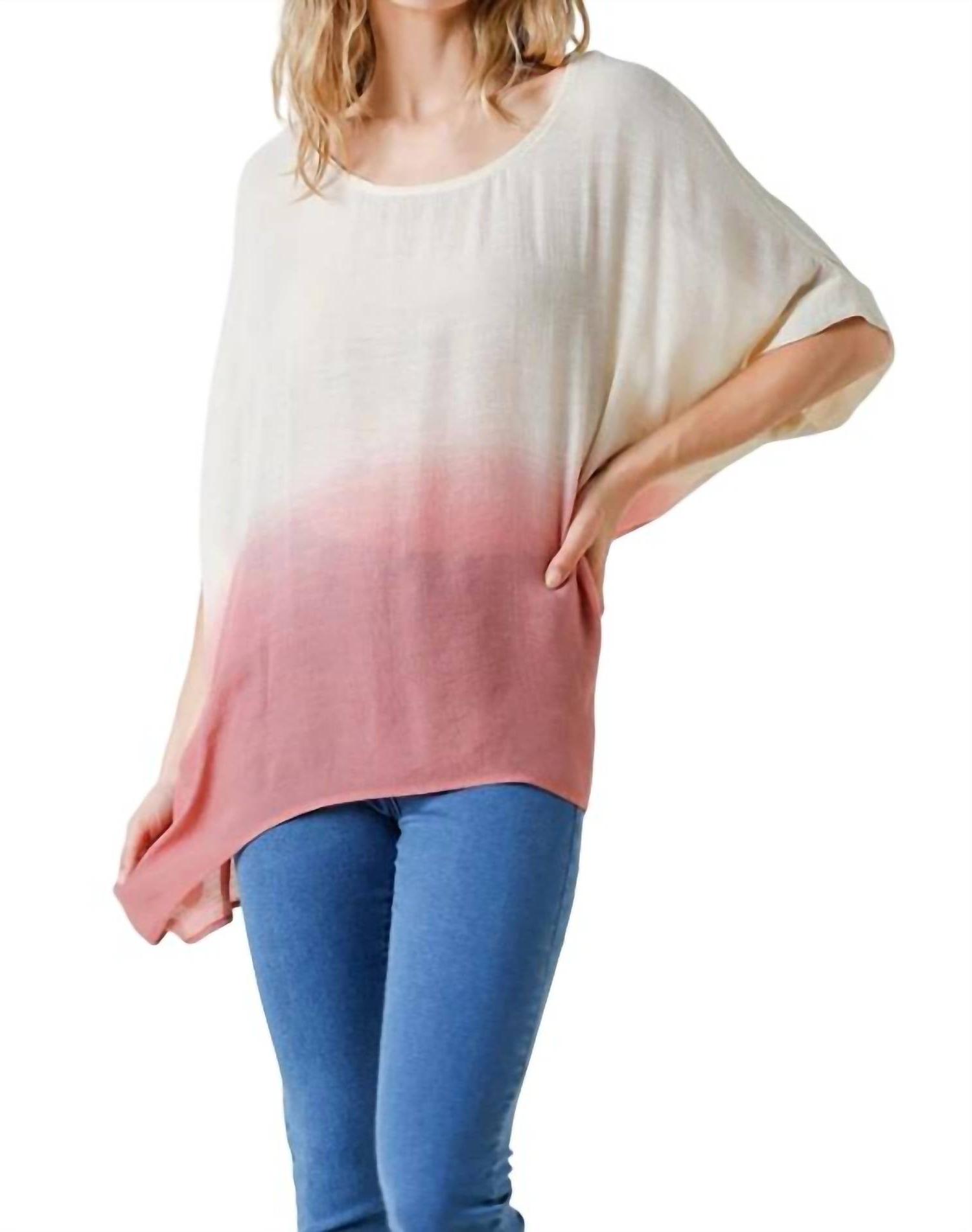 Umgee ombre dolman sleeve top Natural - 第 5/16 張圖片