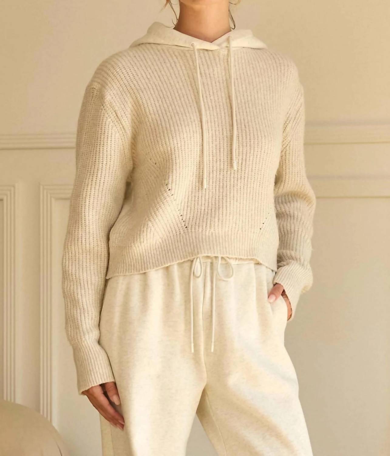 Skies Are Blue Avery Hoodie Sweater Oatmeal