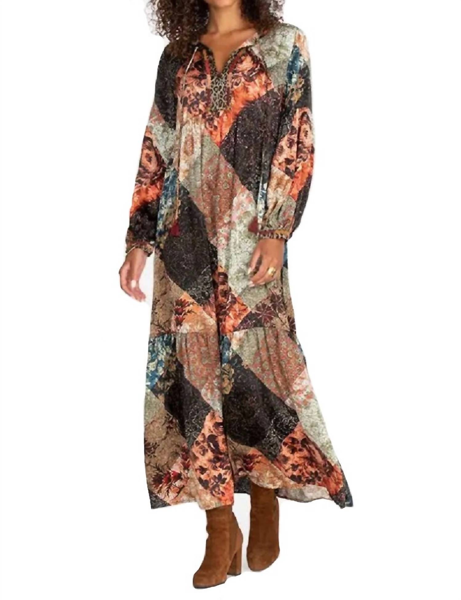 Pre-owned Johnny Was Mabel Boho Dress In Multi In Pattern