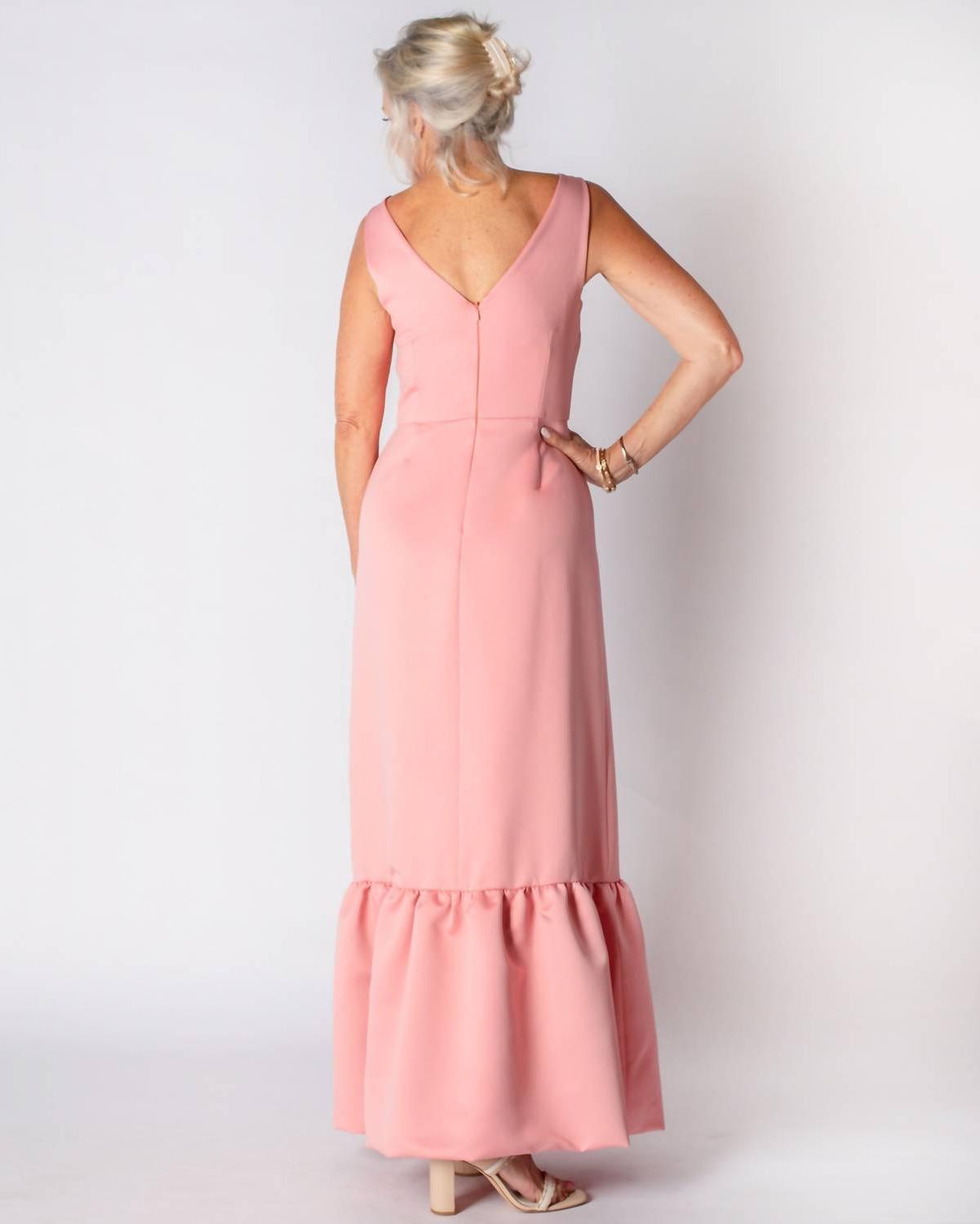Camilyn Beth Venus Satin Gown Dusty Pink - Picture 4 of 16