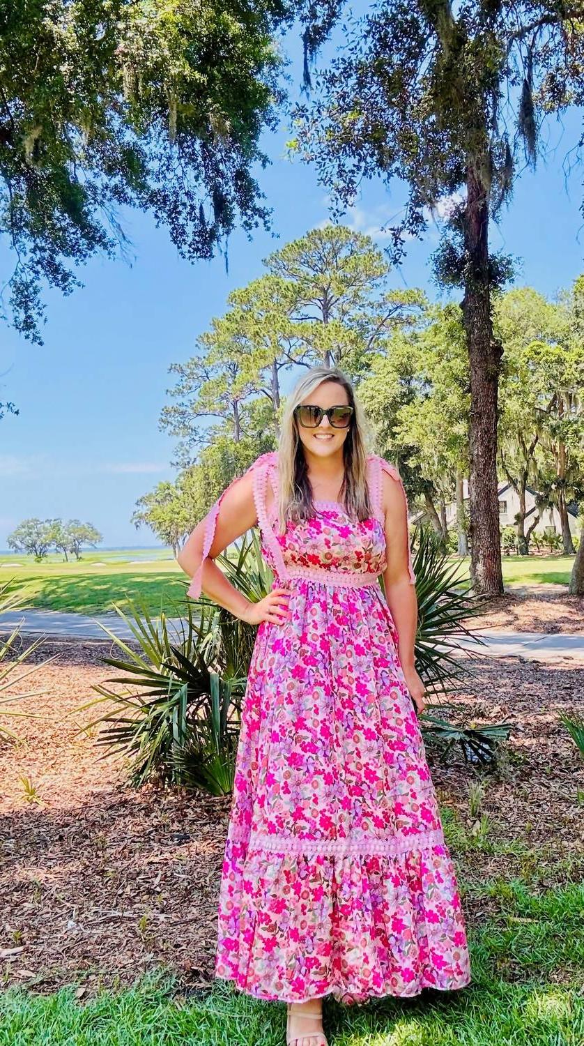 So Me May Floral Maxi Dress Pink - Picture 2 of 7