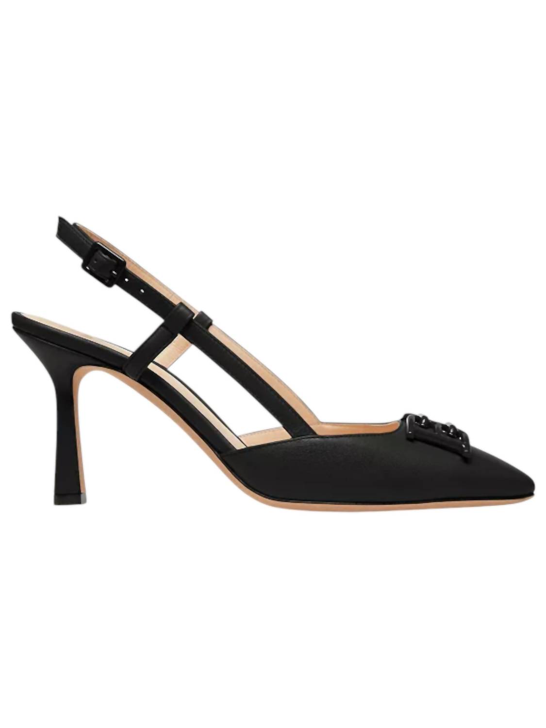 Bally Women's Eva High Heel Slingback Leather Pumps Black