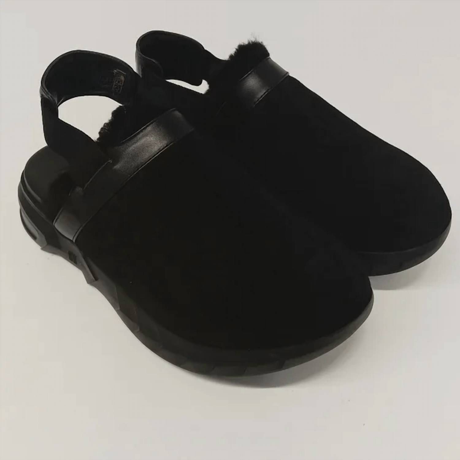 Givenchy Men's Marshmallow Hoya Shearling-Lined Suede Mules Black