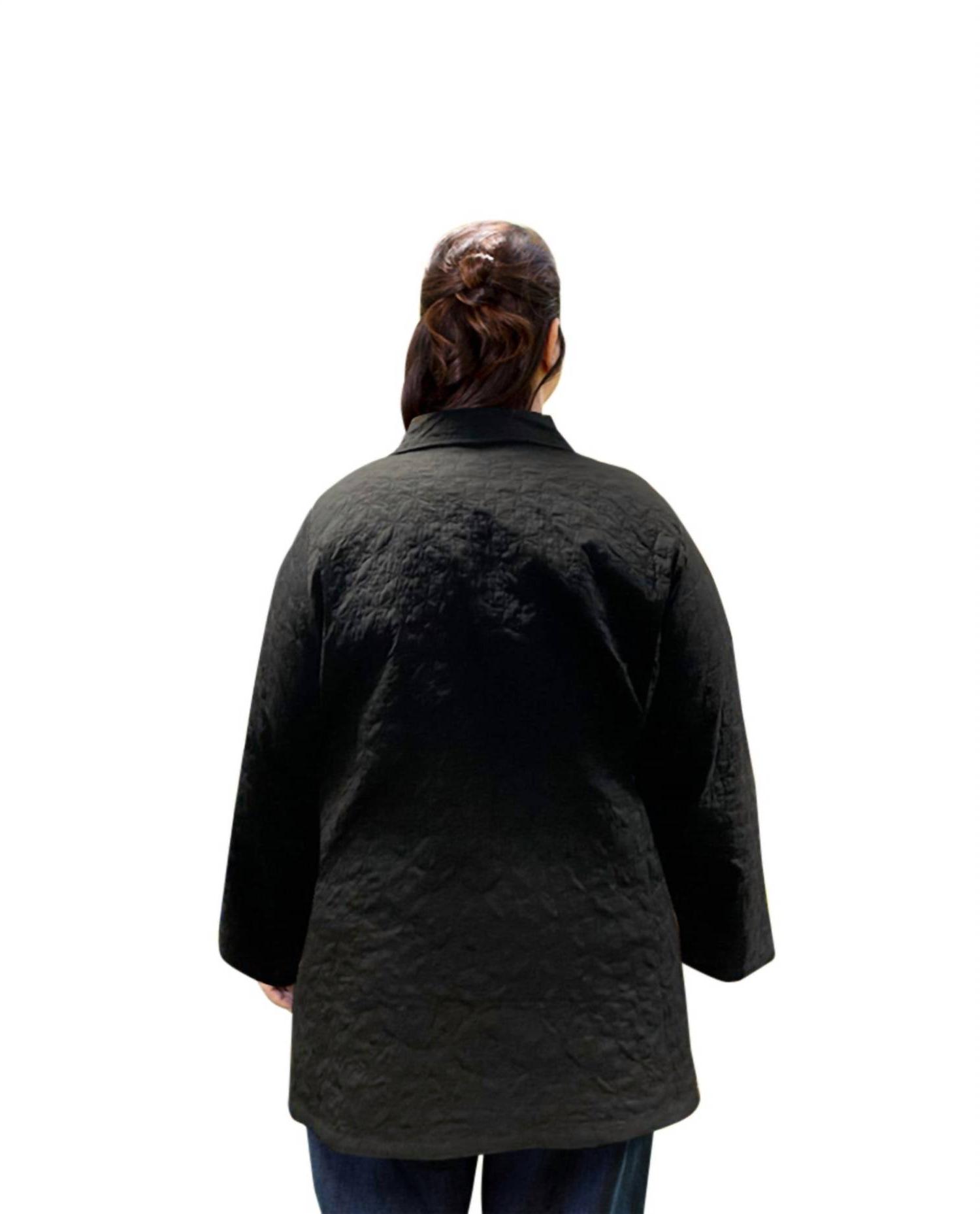 On The Plus Side cotton quilted swing coat - plus size Black - Picture 4 of 25