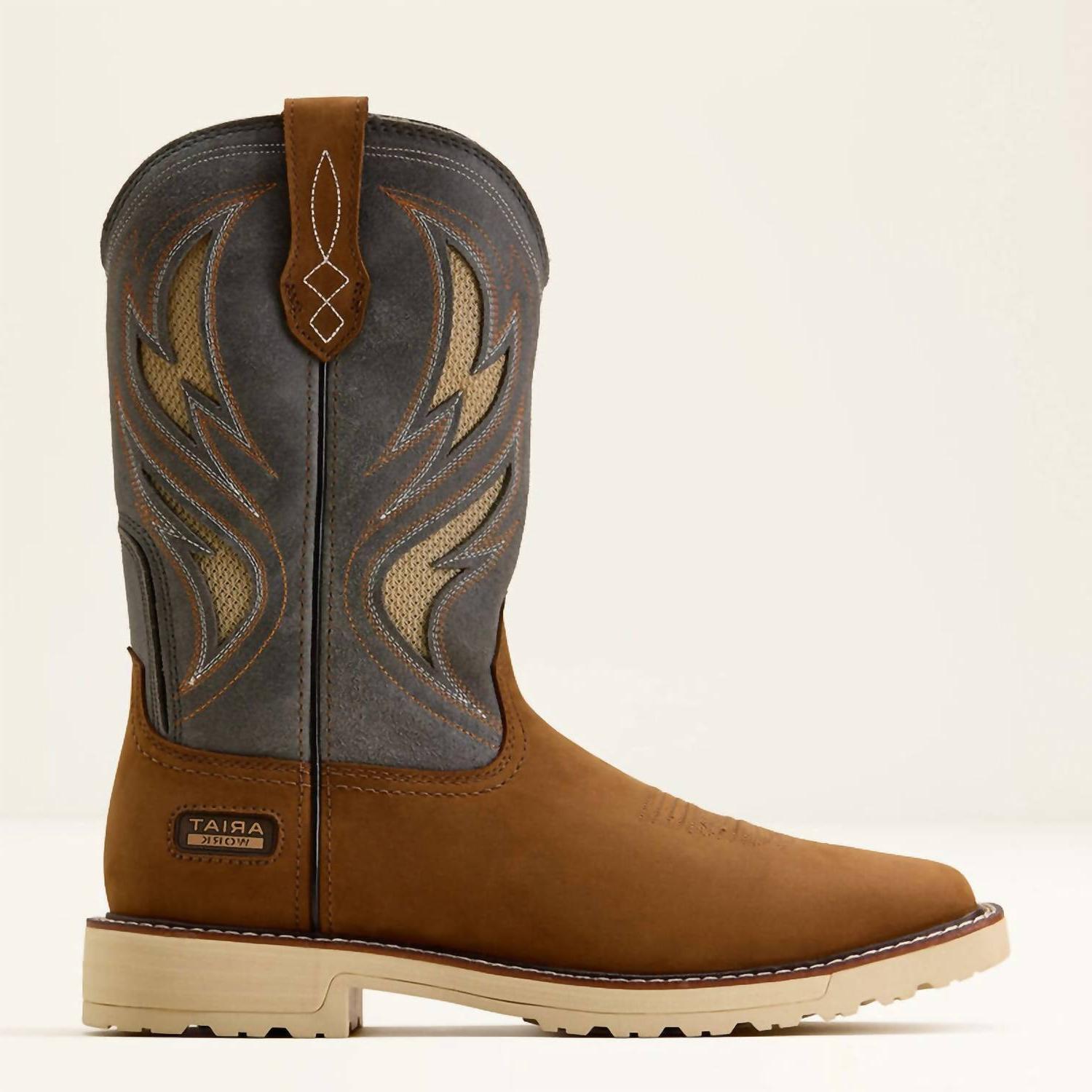 NEW ARIAT men\'s activator b grade work boot in alamo brown/stone grey Ariat Men main image 4