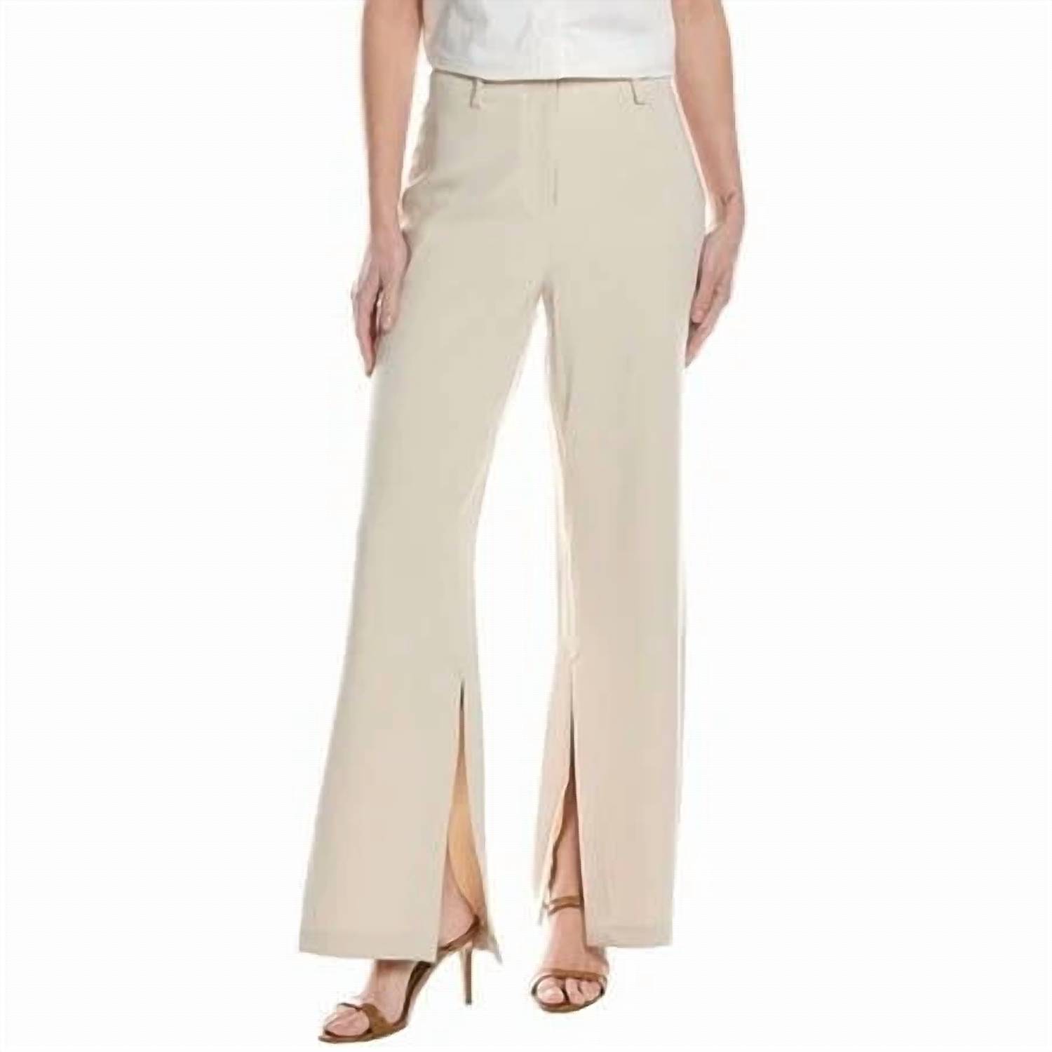 Vince Camuto Slit Hem Straight Leg Trouser Neutral