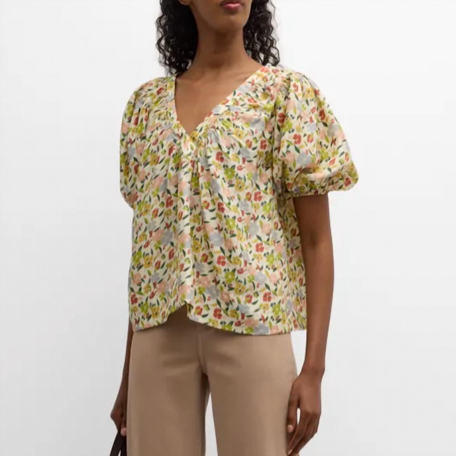 Pre-owned The Great . Bungalow Top In Floating Petals In Pattern
