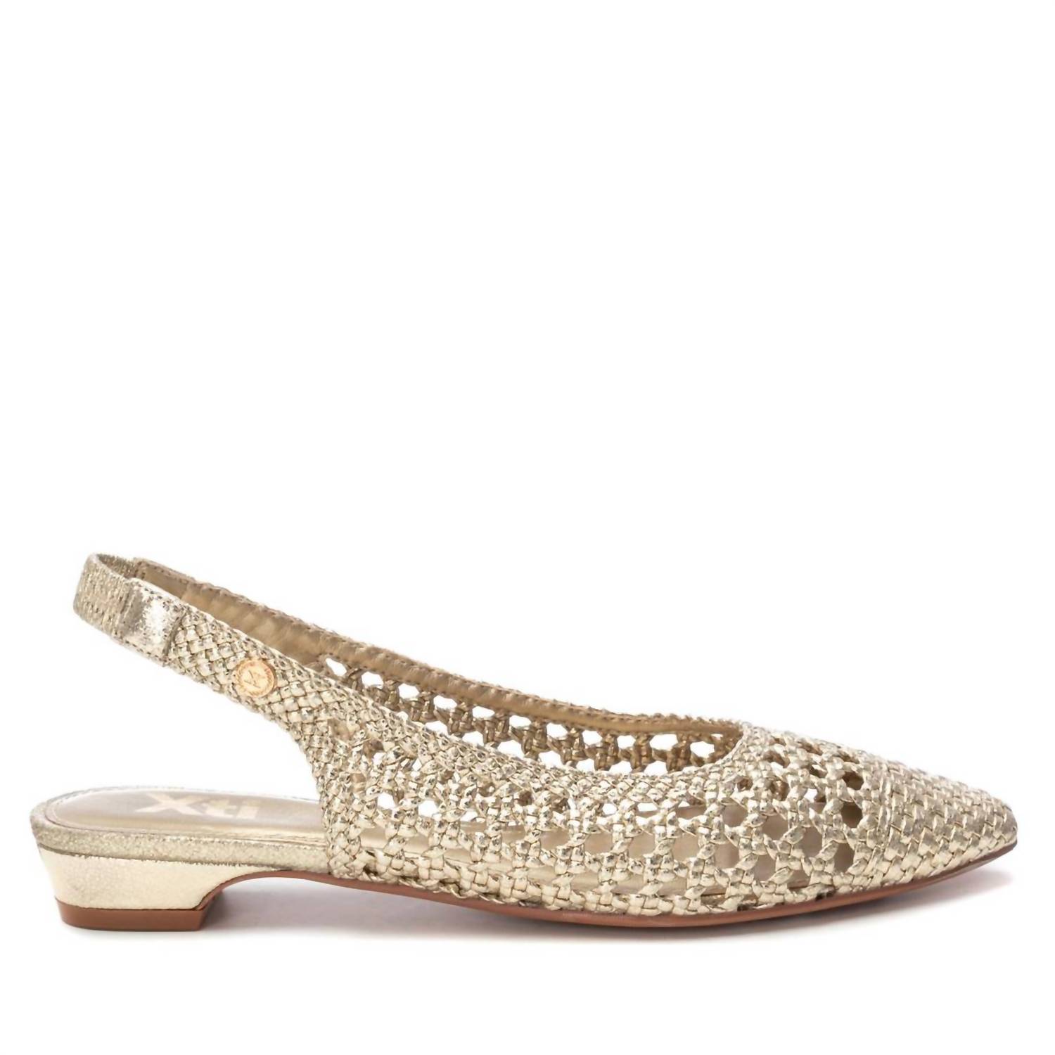 Xti Women's Ballerina Flat Shoes Gold