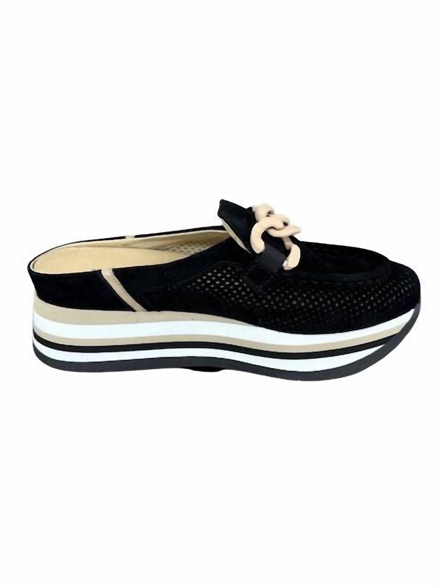 Softwaves Women's Carlisa Loafers Black Camel