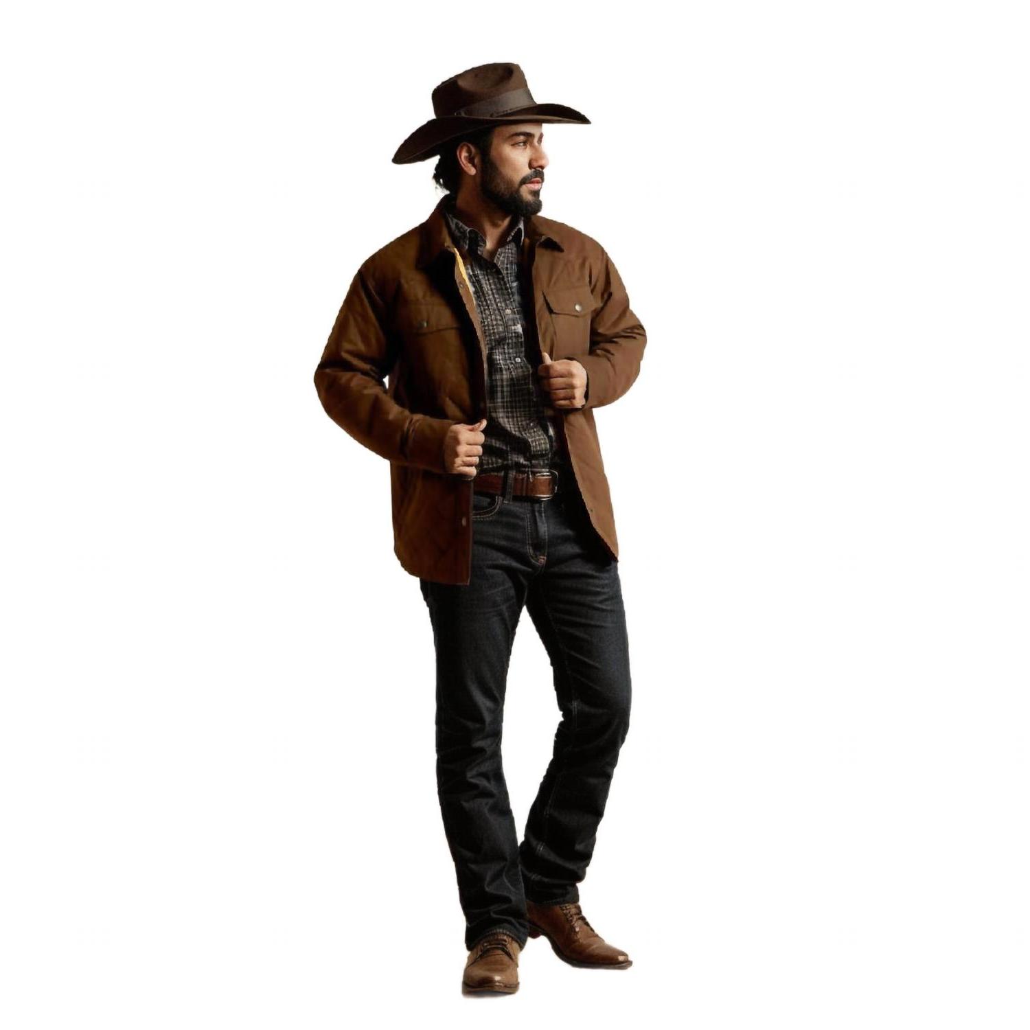 Ariat grizzly shirt jacket in Demitasse - Picture 4 of 11