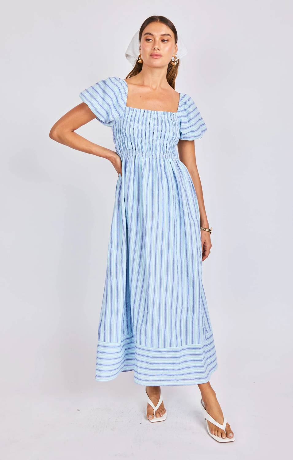 Sage The Label Cape Cod Maxi Dress Blue