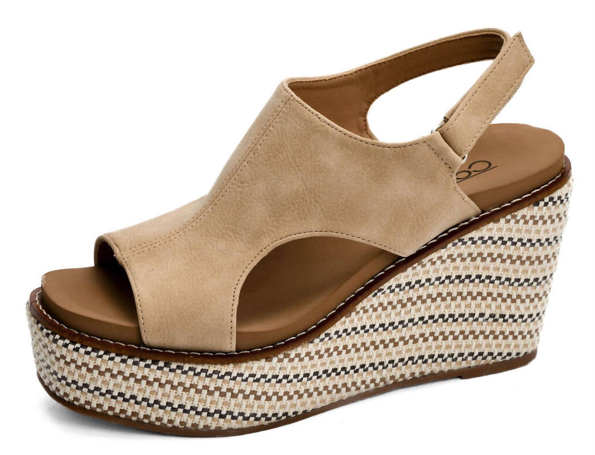 Corkys Footwear Women's Freddie Wedge Sandals Camel