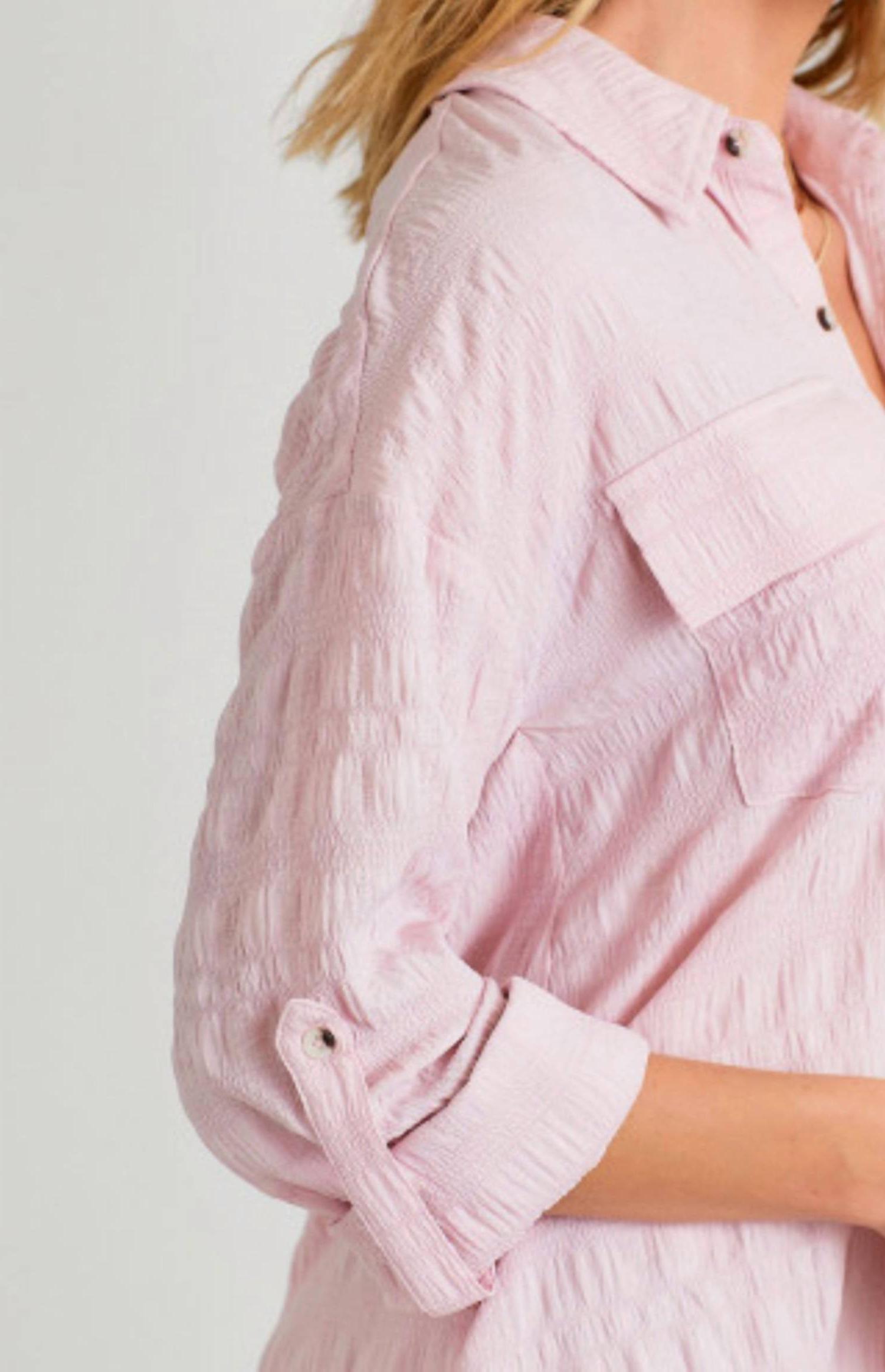 Mystree textured shirt dress Rose - Picture 5 of 13
