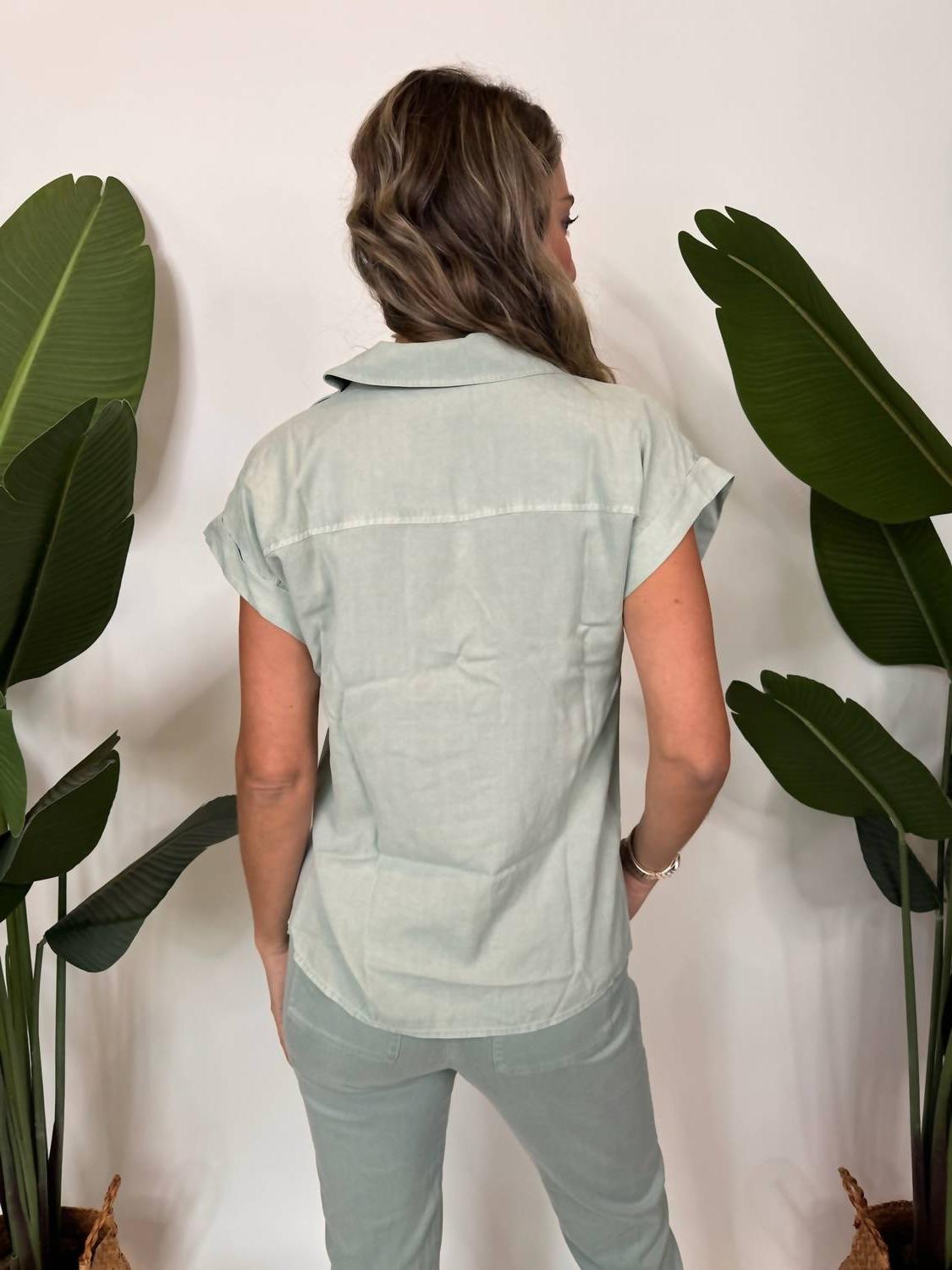 Bella Dahl 2 pocket shirt Oasis - Picture 3 of 6