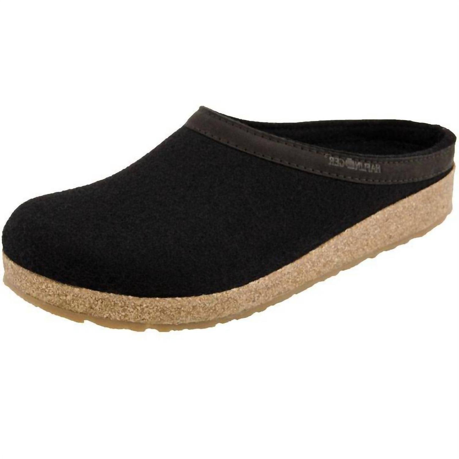 Haflinger Women's Gzl45 Grizzly Clog Black