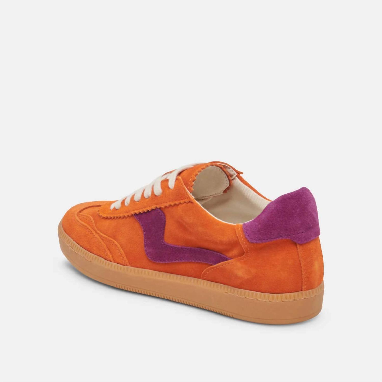 Dolce Vita Women's Notice Sneakers Orange Multi Suede - Picture 5 of 11