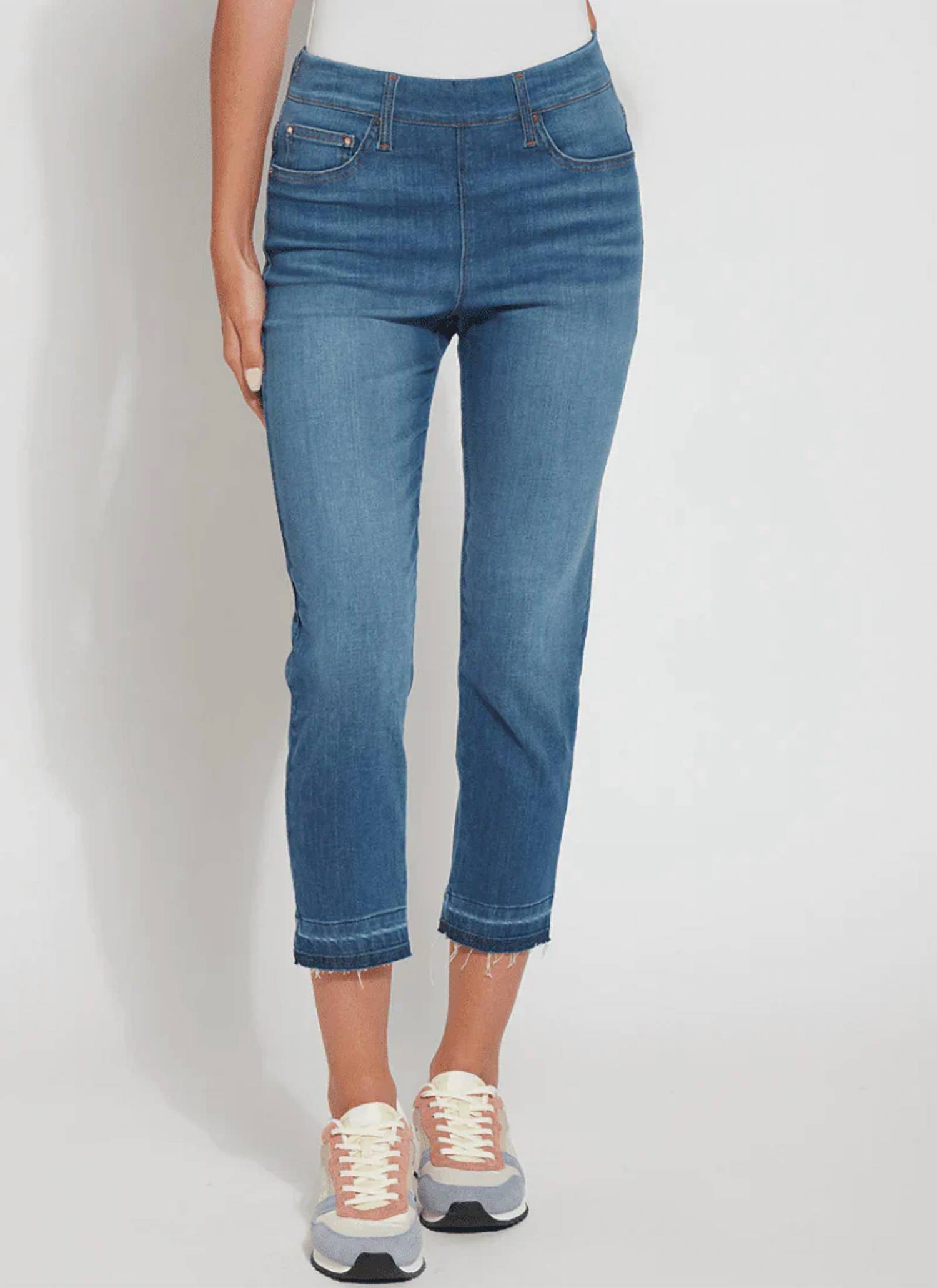 Lysse Holding Power Straight Leg Jean Med Wash