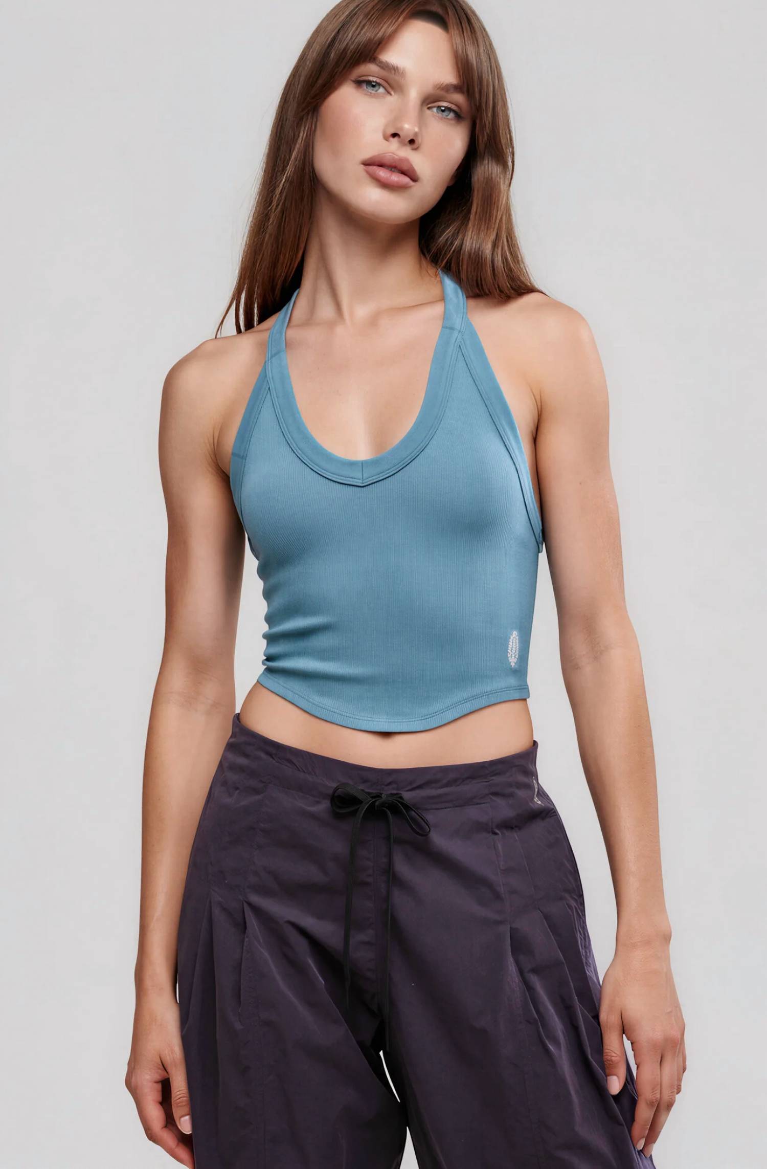 Free People All Clear V-Neck Cami Riptide